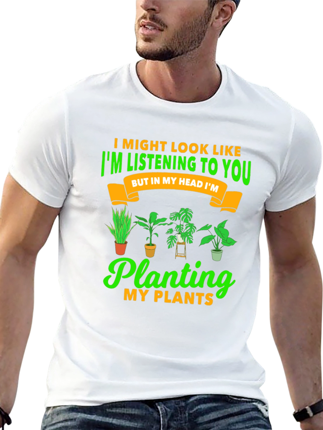 Black Plant Lover T-Shirt: I'm Planting My Plants view 13