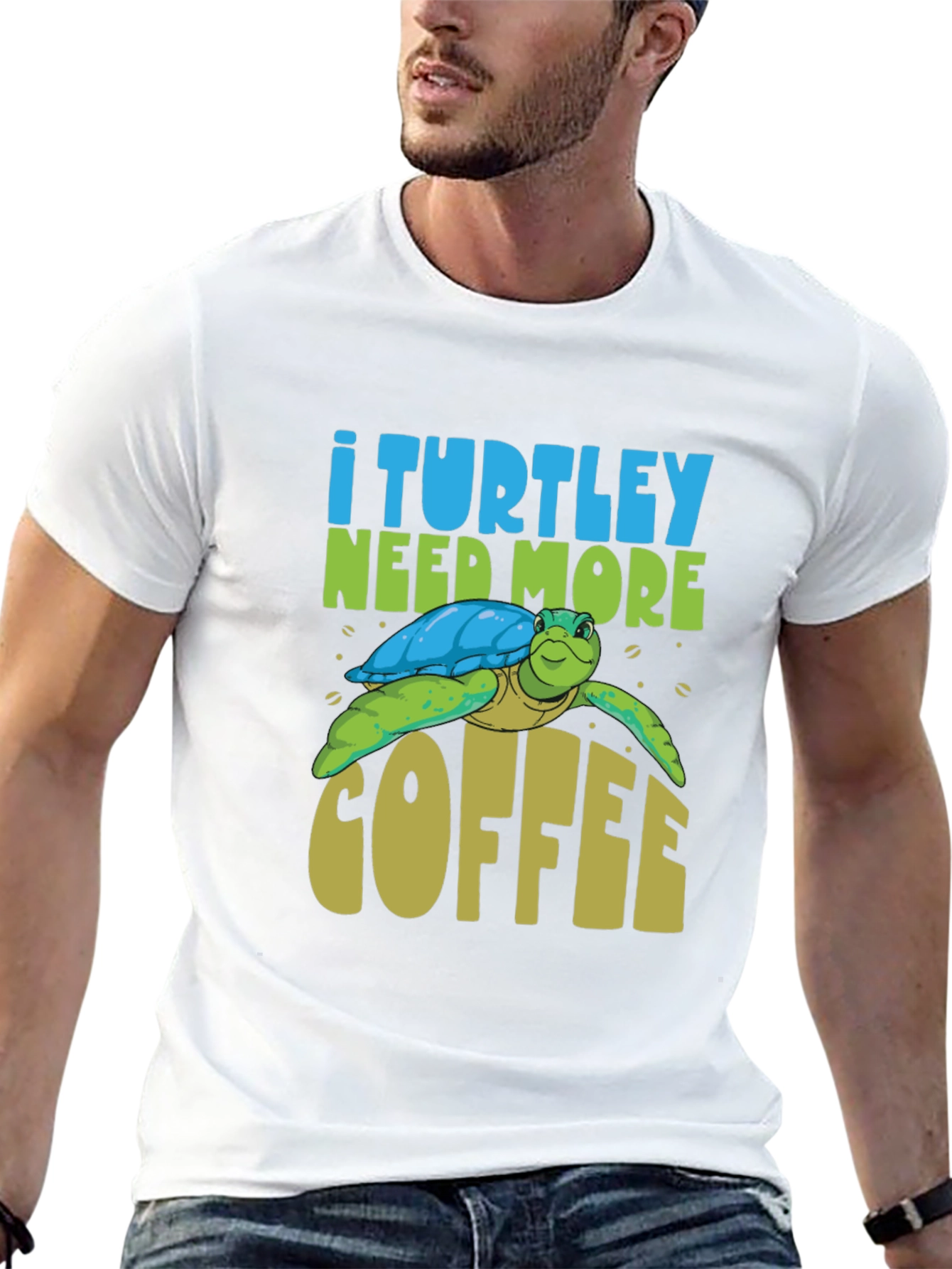 Black I Turtley Need More Coffee Black T-Shirt - Unisex view 13