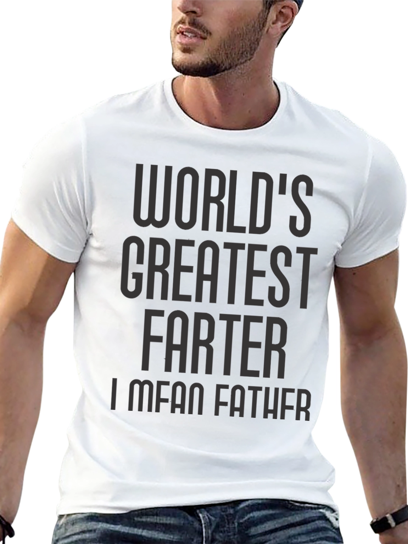 Black World's Greatest Farter I Mean Father T-Shirt view 13