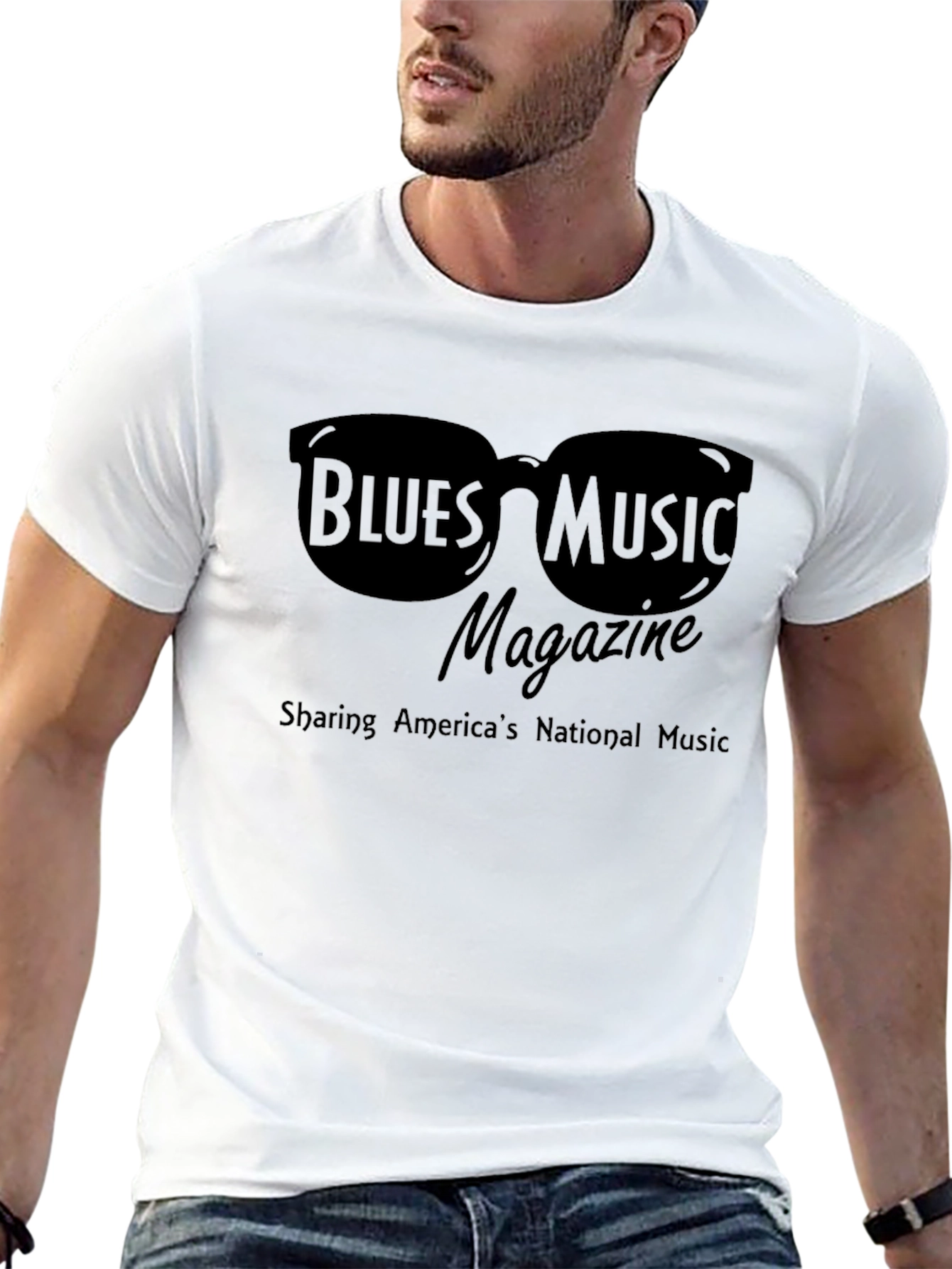 Black Blues Music Magazine Black T-Shirt view 13