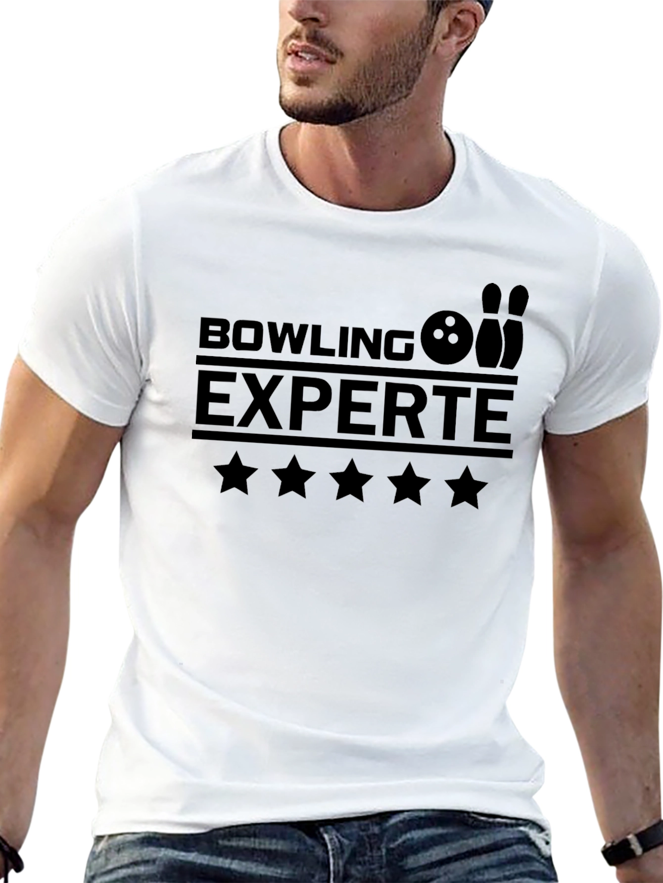 Bowling Experte Black Graphic Tee - 13