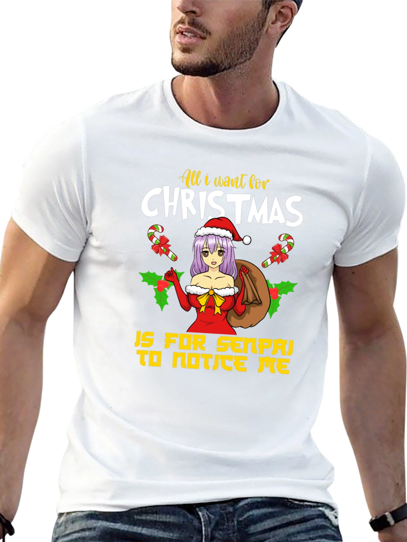 Anime Christmas Senpai T-Shirt - 13