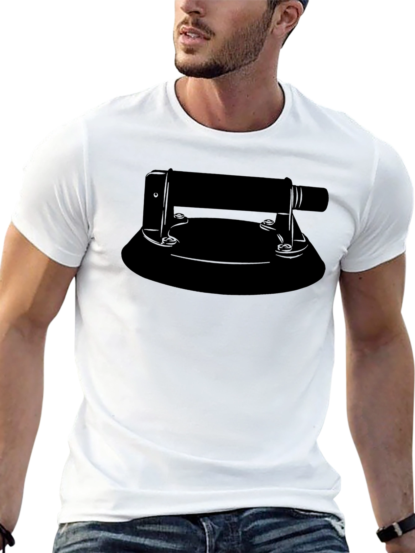 Black Suction Cup Handle T-Shirt - Lifting Made Easy view 13