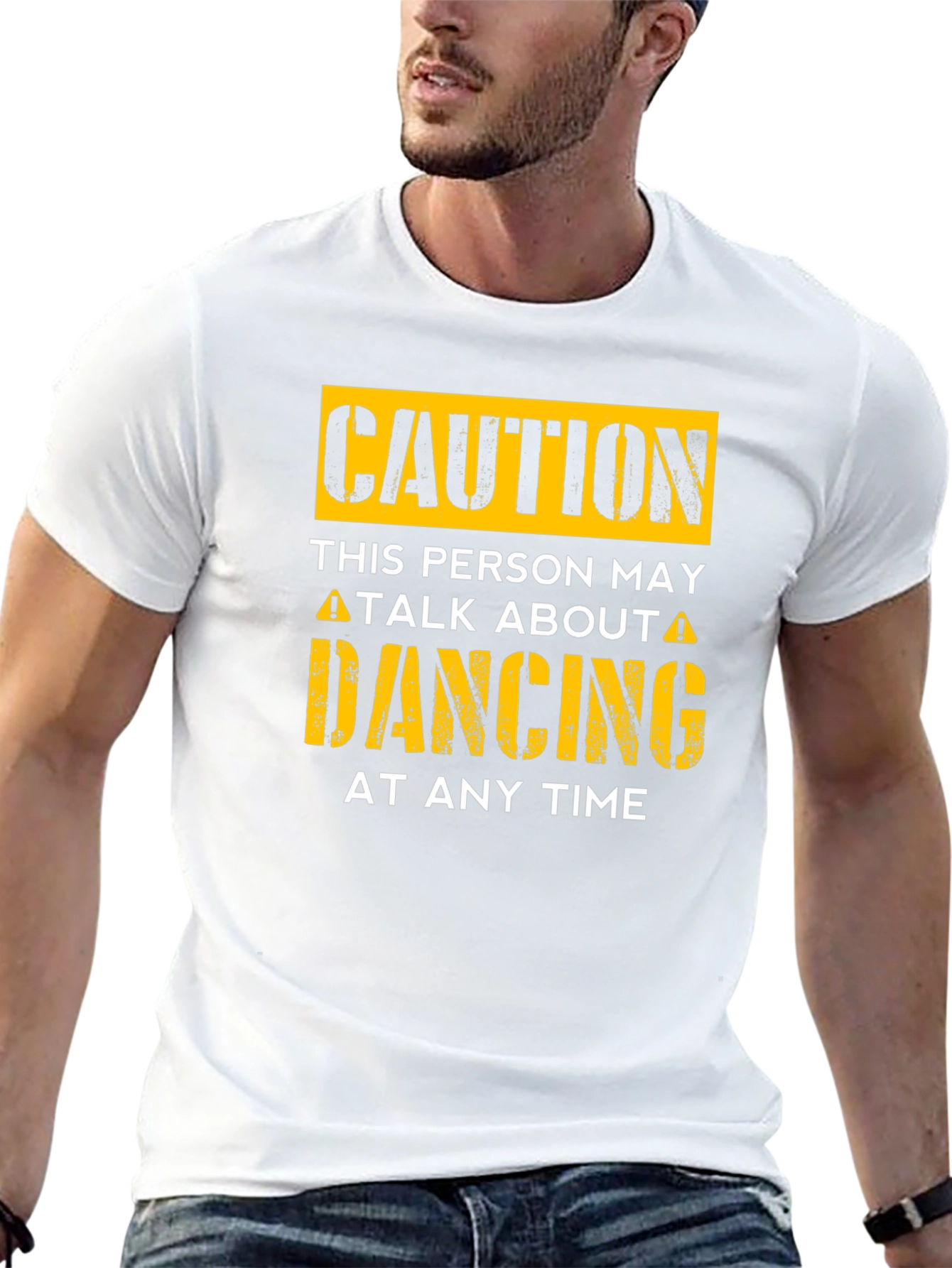 Black Caution Dancing T-Shirt - Funny Dance Lover Tee view 13