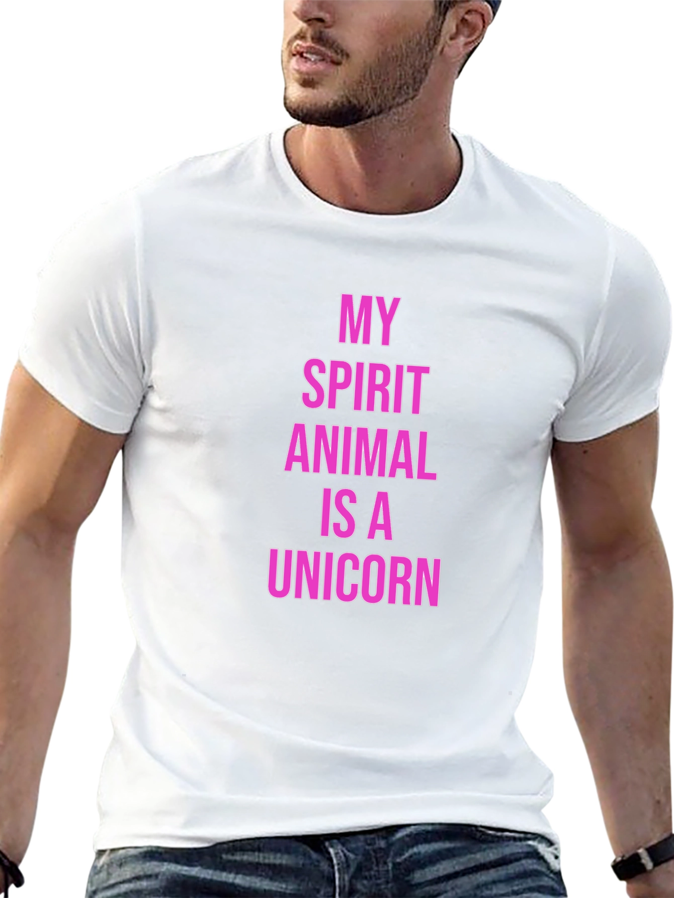 Black Unicorn Spirit Animal Graphic Tee - Black view 13
