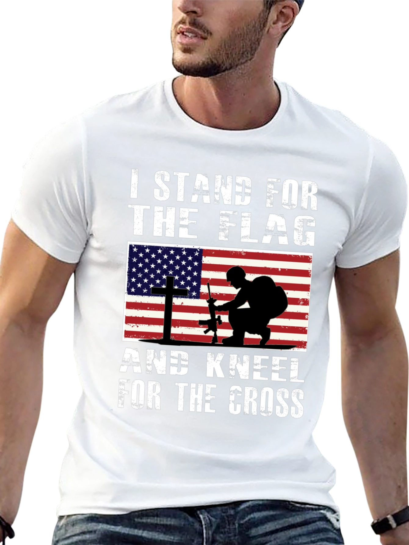 Black I Stand For The Flag T-Shirt view 13