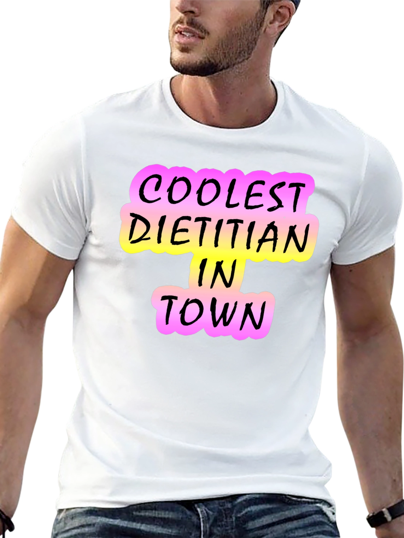 Black Coolest Dietitian in Town T-Shirt - Black view 13