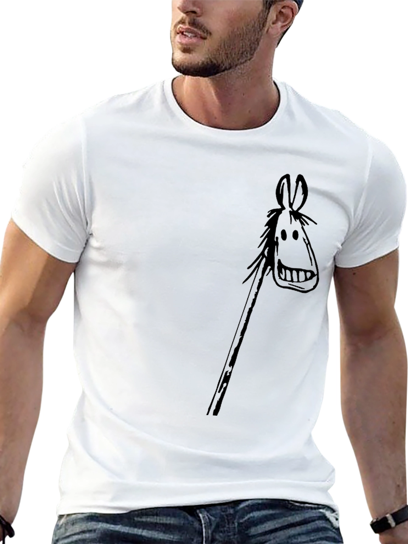 Black Black Stick Horse Graphic Tee view 13