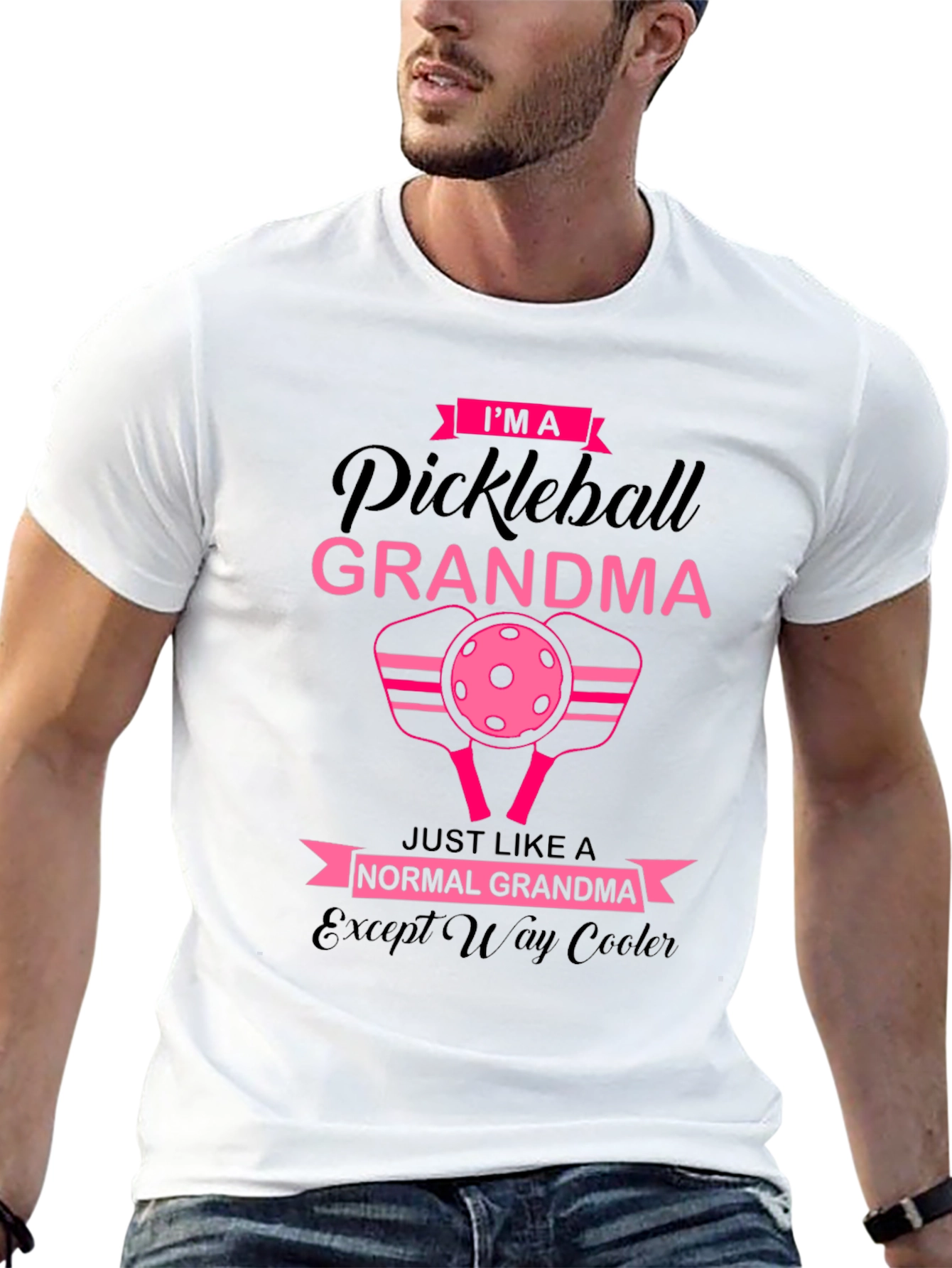 Black Pickleball Grandma T-Shirt - Cool Grandma Tee view 13
