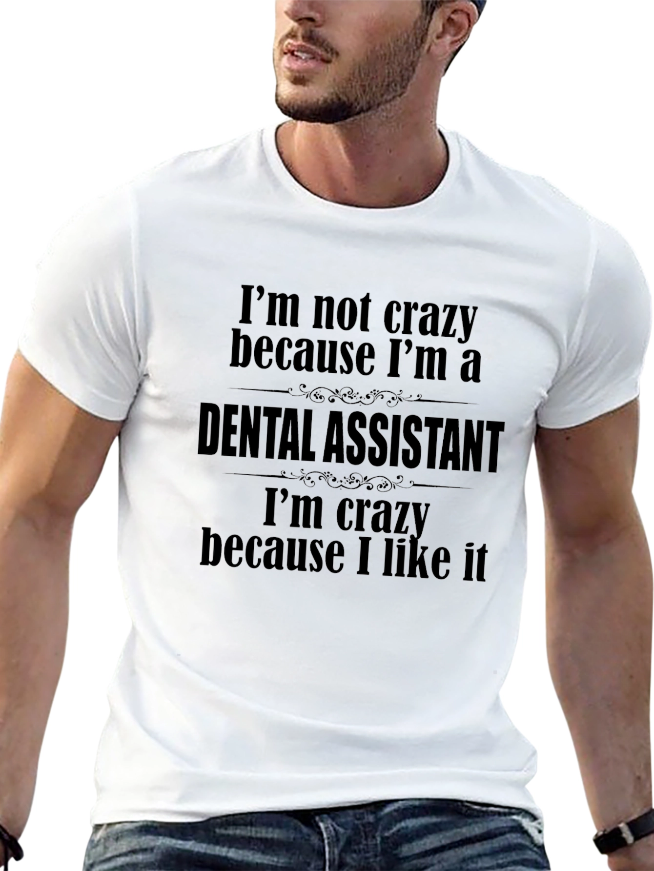 Black Crazy Dental Assistant T-Shirt view 13