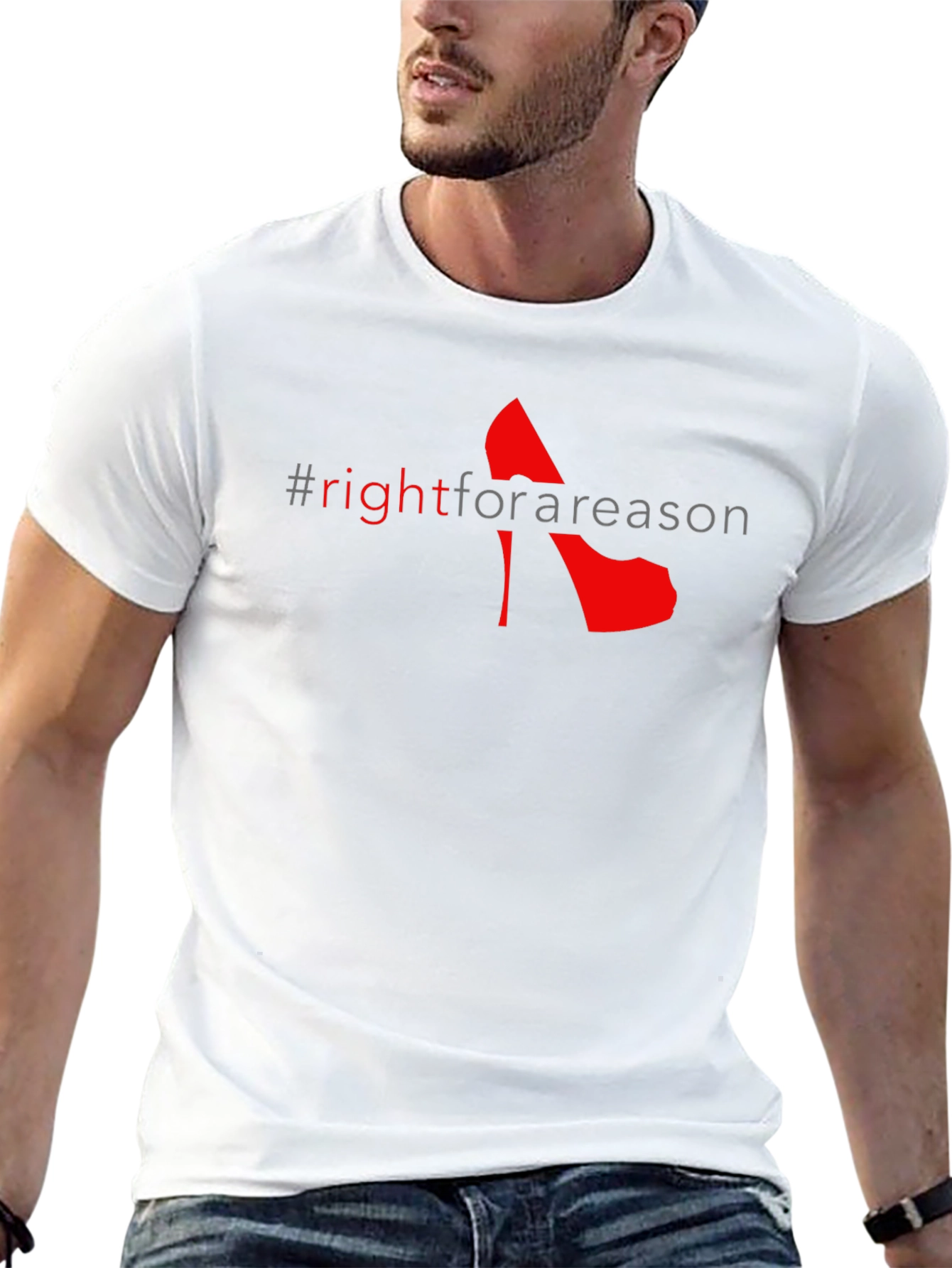 Black Right For A Reason Graphic Tee - Black view 13