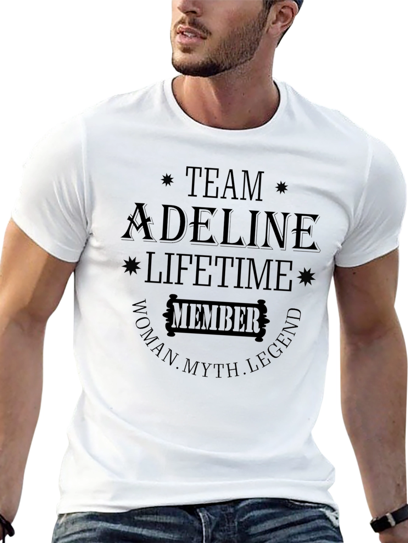 Black Team Adeline Lifetime Member Graphic T-Shirt view 13