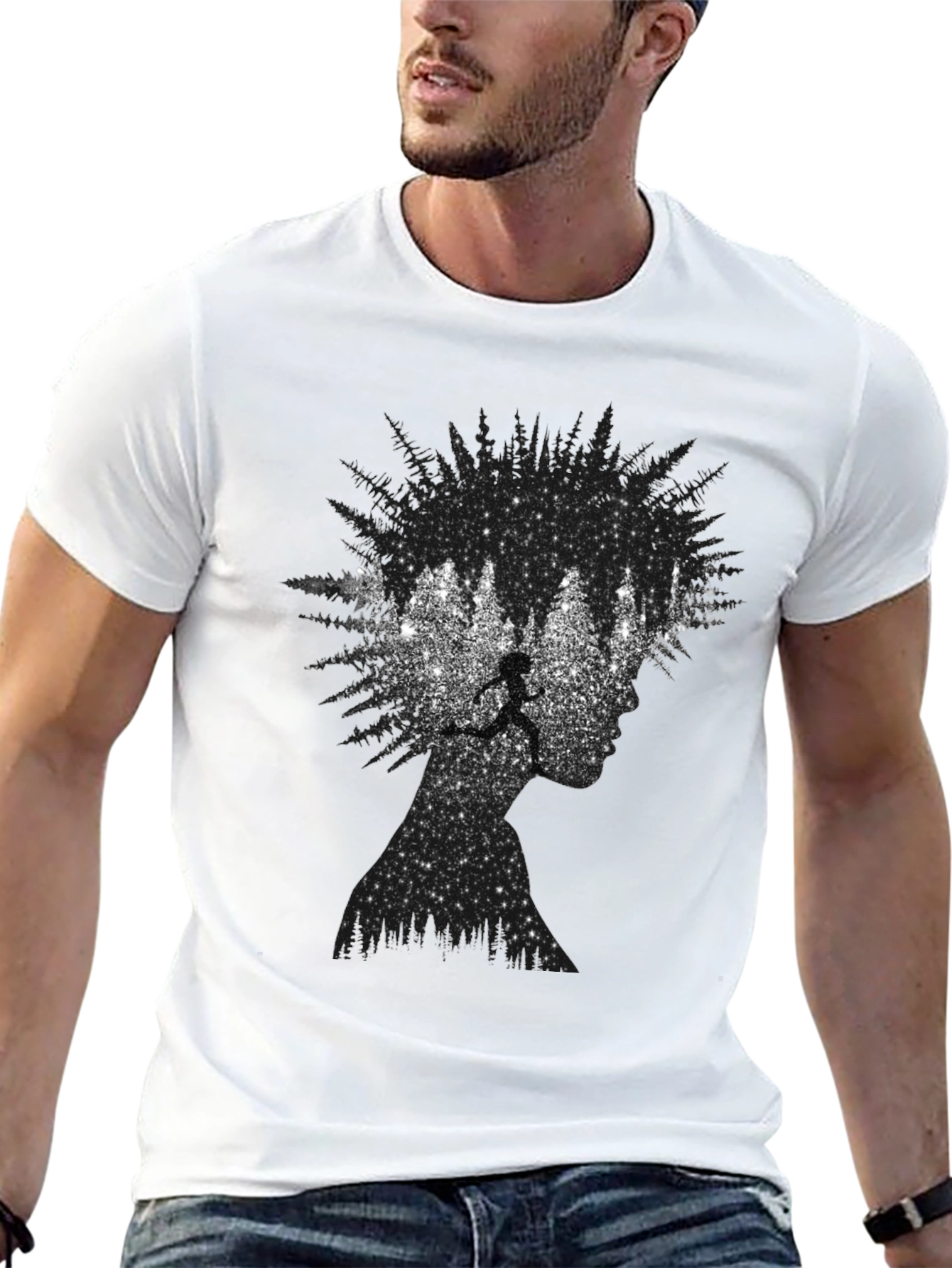 Black Silhouette Forest Run Black Tee view 13