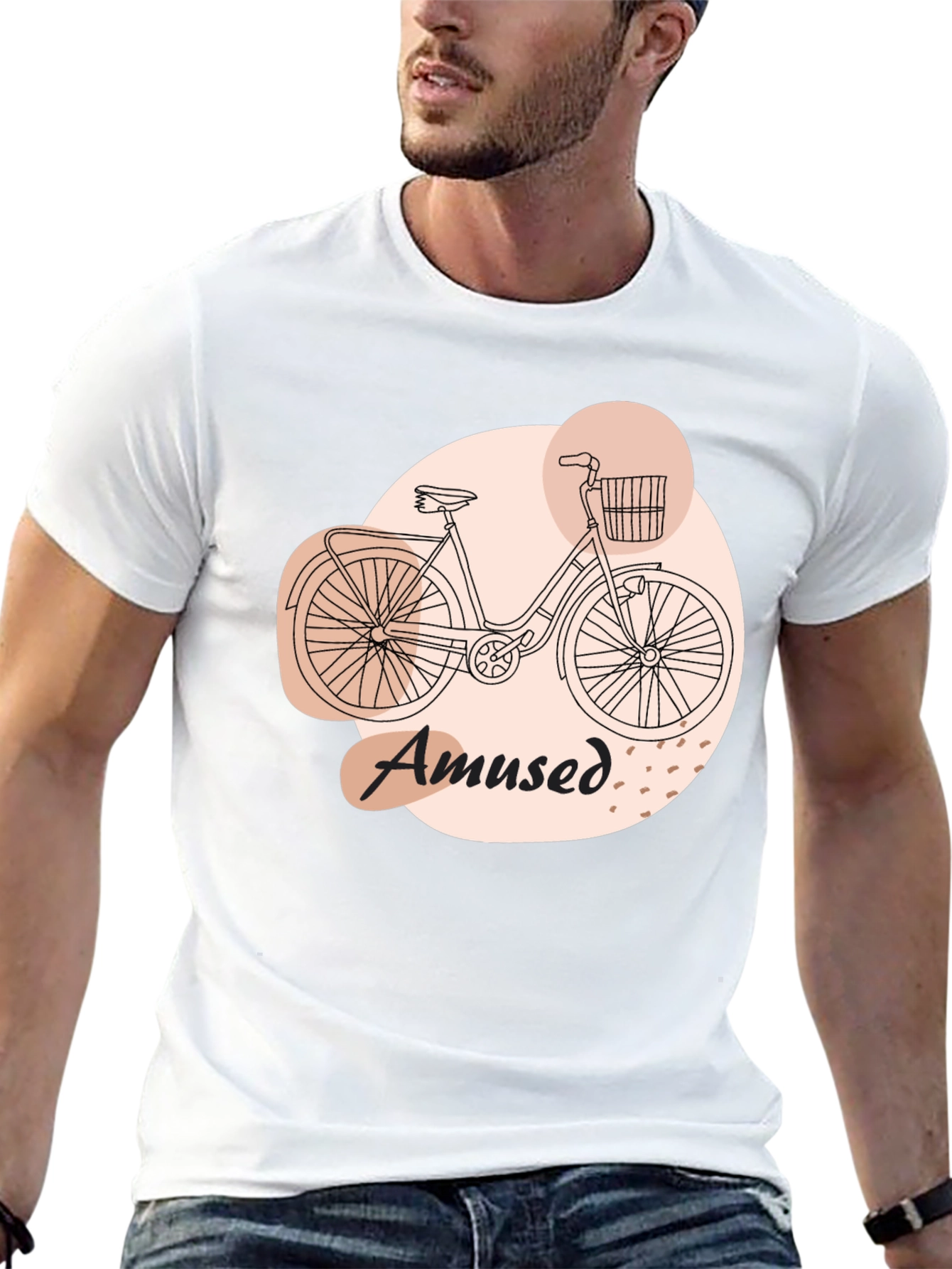 Black Amused Bicycle Graphic Tee - Comfortable Casual Wear view 13