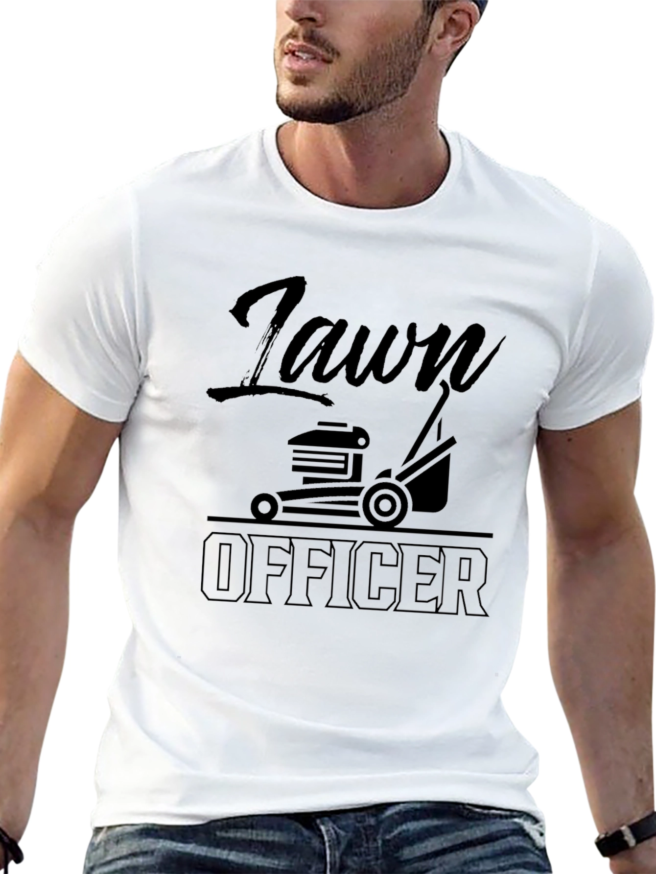 Black Lawn Officer Graphic T-Shirt view 13