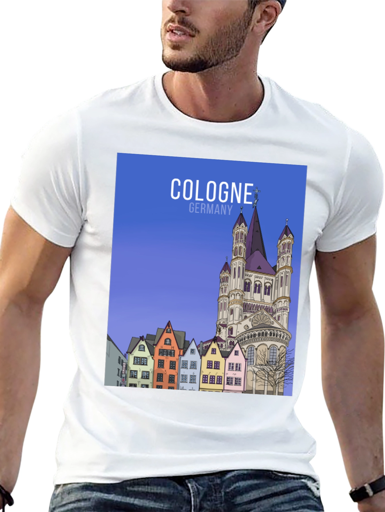 Cologne Germany Tee - Cityscape Graphic T-Shirt - 13