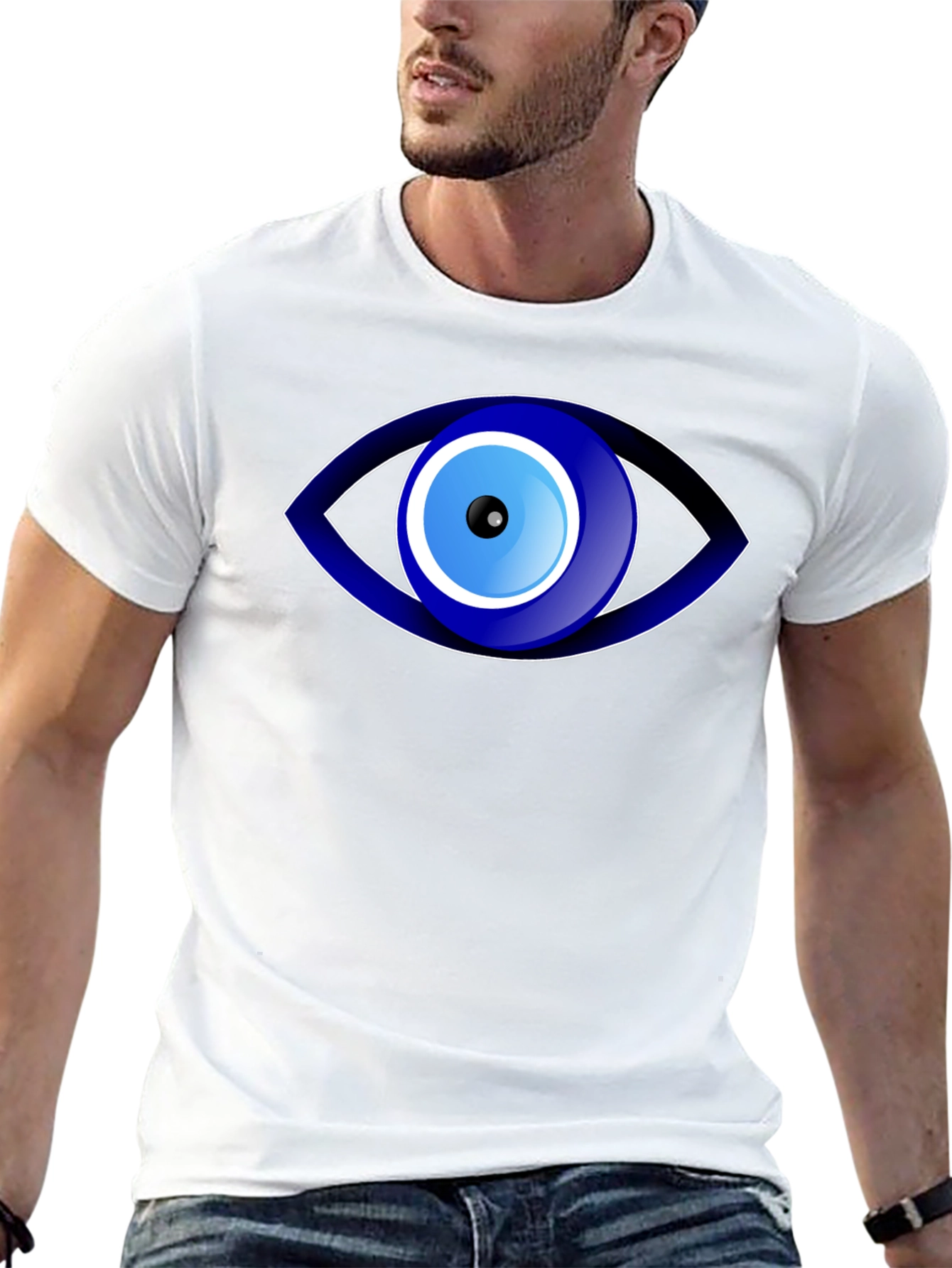 Black Evil Eye Graphic T-Shirt - Protection Amulet Tee view 13