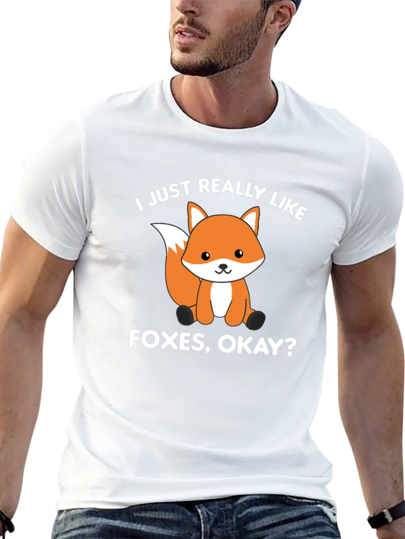 Black Fox Lover T-Shirt - I Just Really Like Foxes Okay? view 13