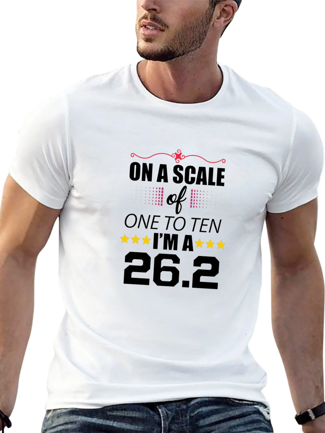 Black Funny Marathon Runner 26.2 Rating T-Shirt view 13