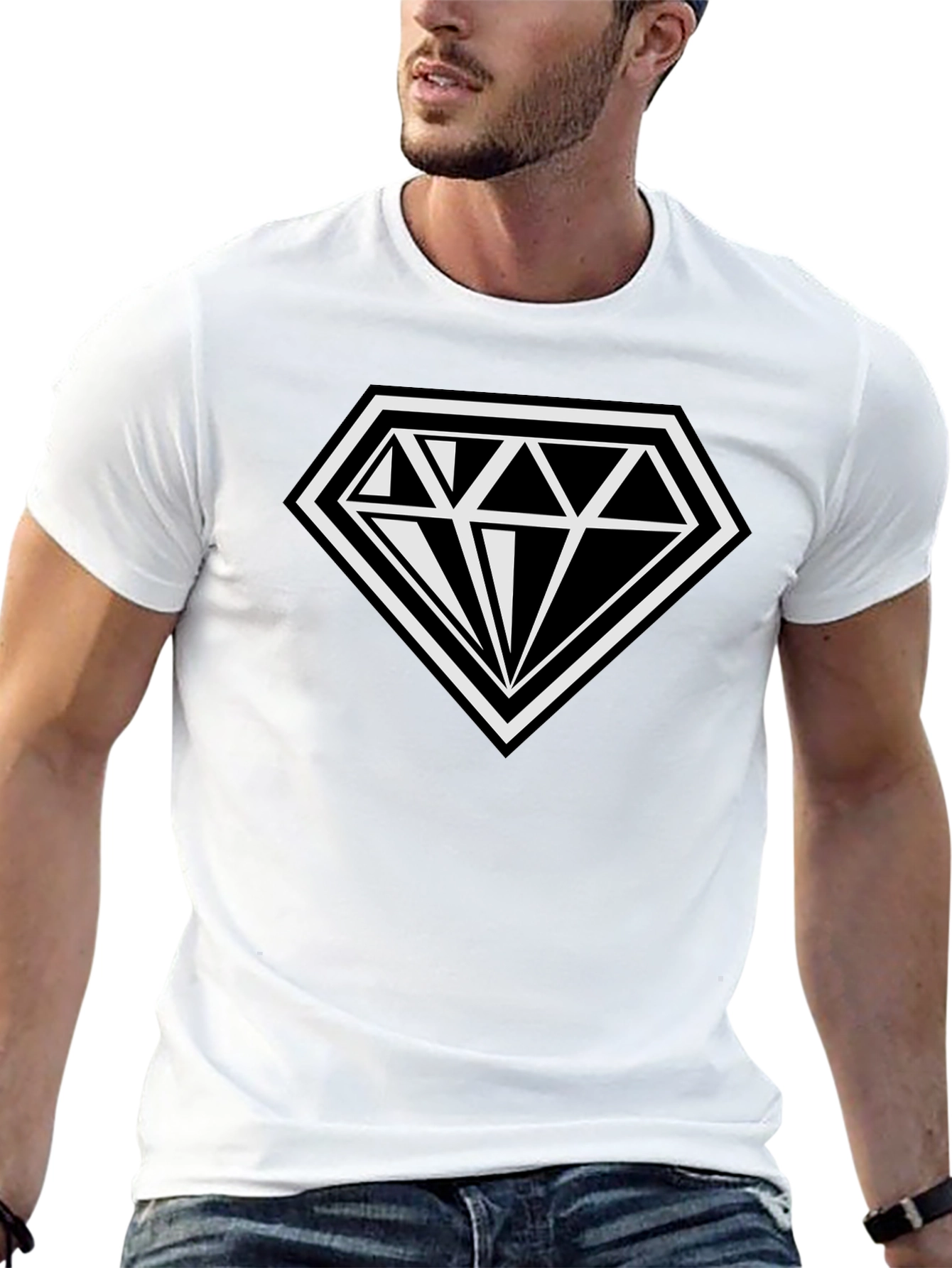 Black Diamond Logo T-Shirt - Classic Black Tee view 13