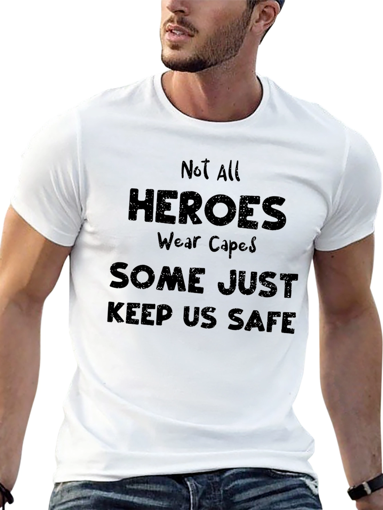 Black Heroes Keep Us Safe T-Shirt view 13