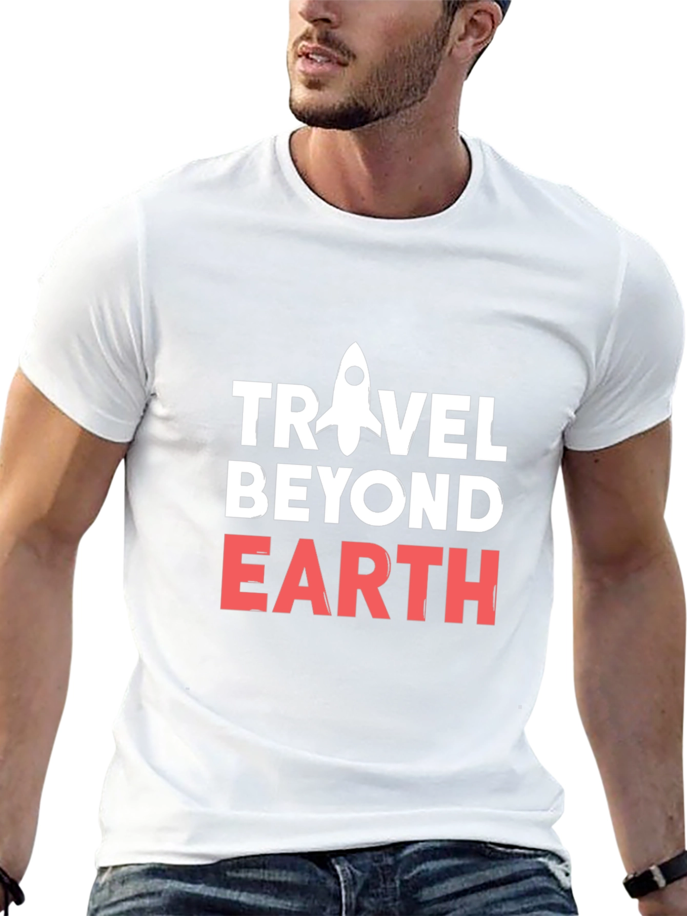 Black Travel Beyond Earth Graphic Tee view 13