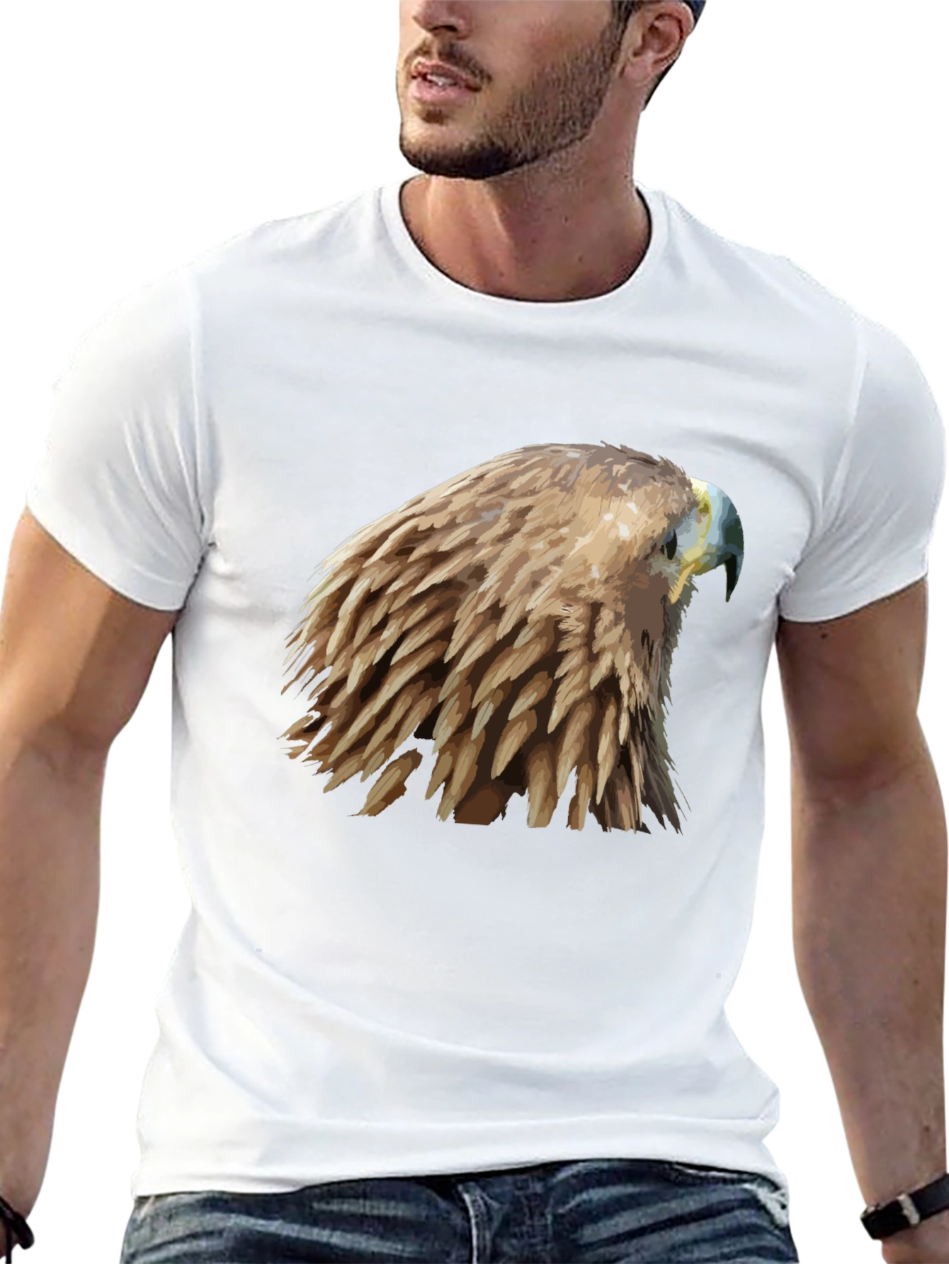 Black Eagle Graphic T-Shirt - Unique Bird Design view 13