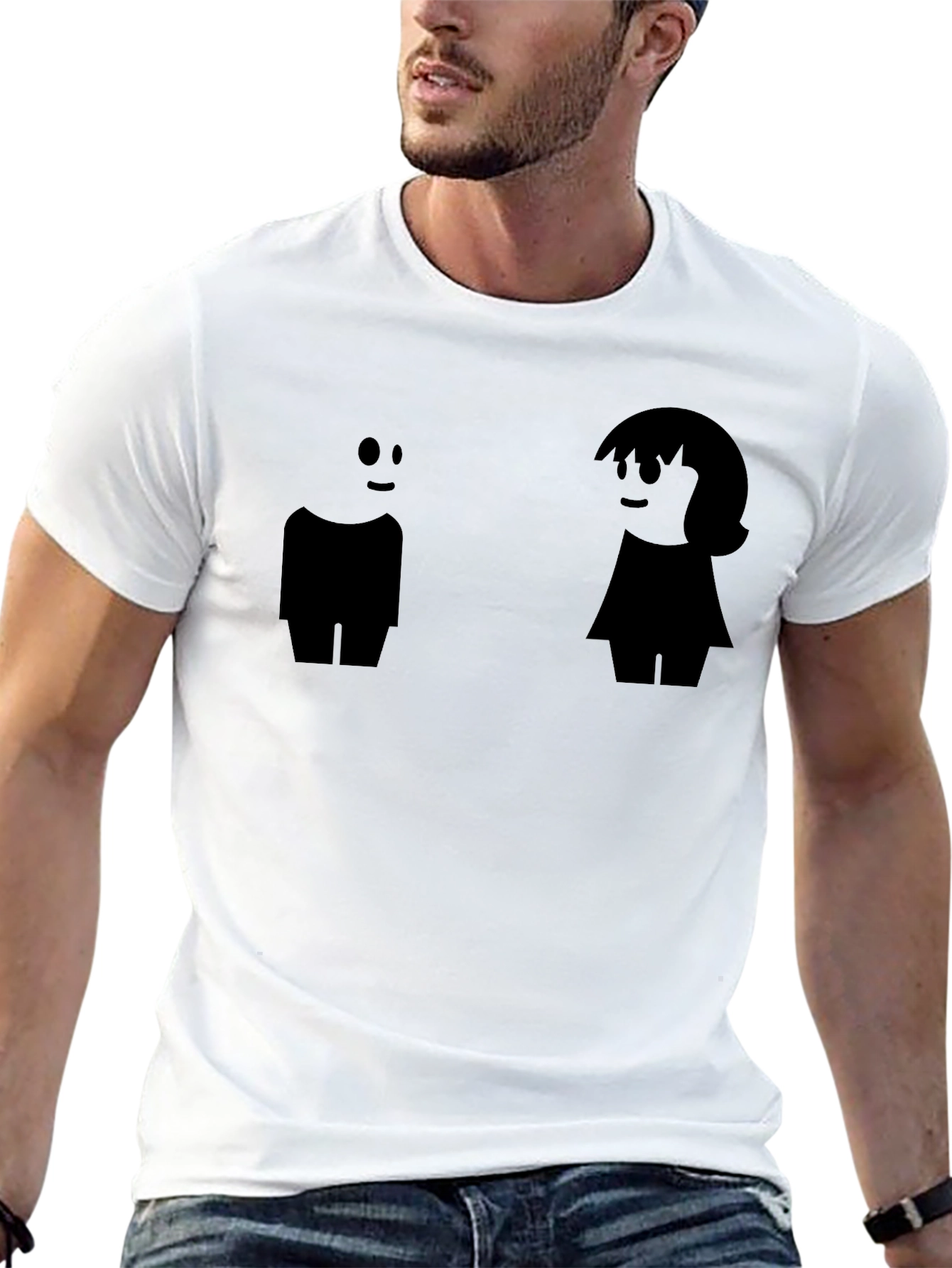 Black Funny Gender Symbols Black T-Shirt view 13