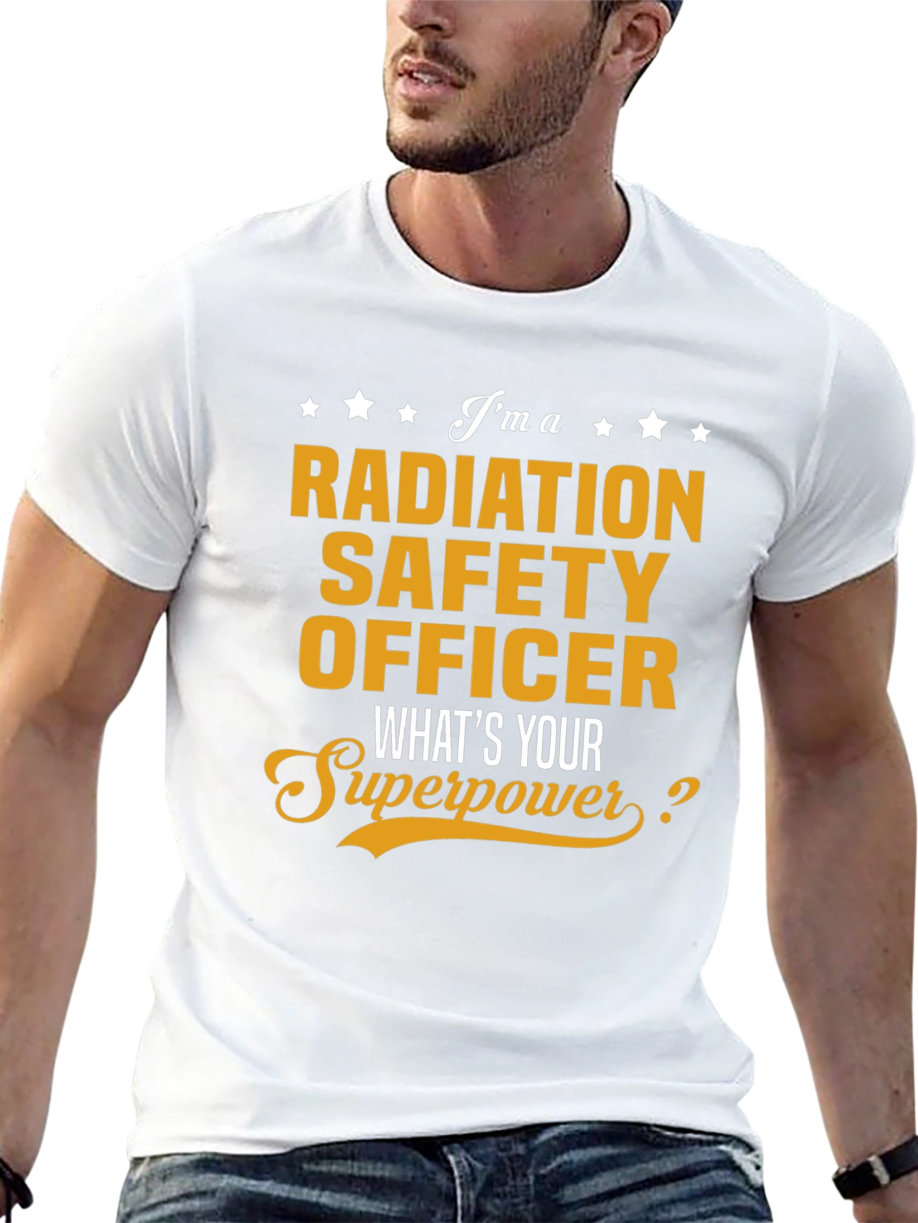 Black Radiation Safety Officer T-Shirt - What's Your Superpower? view 13