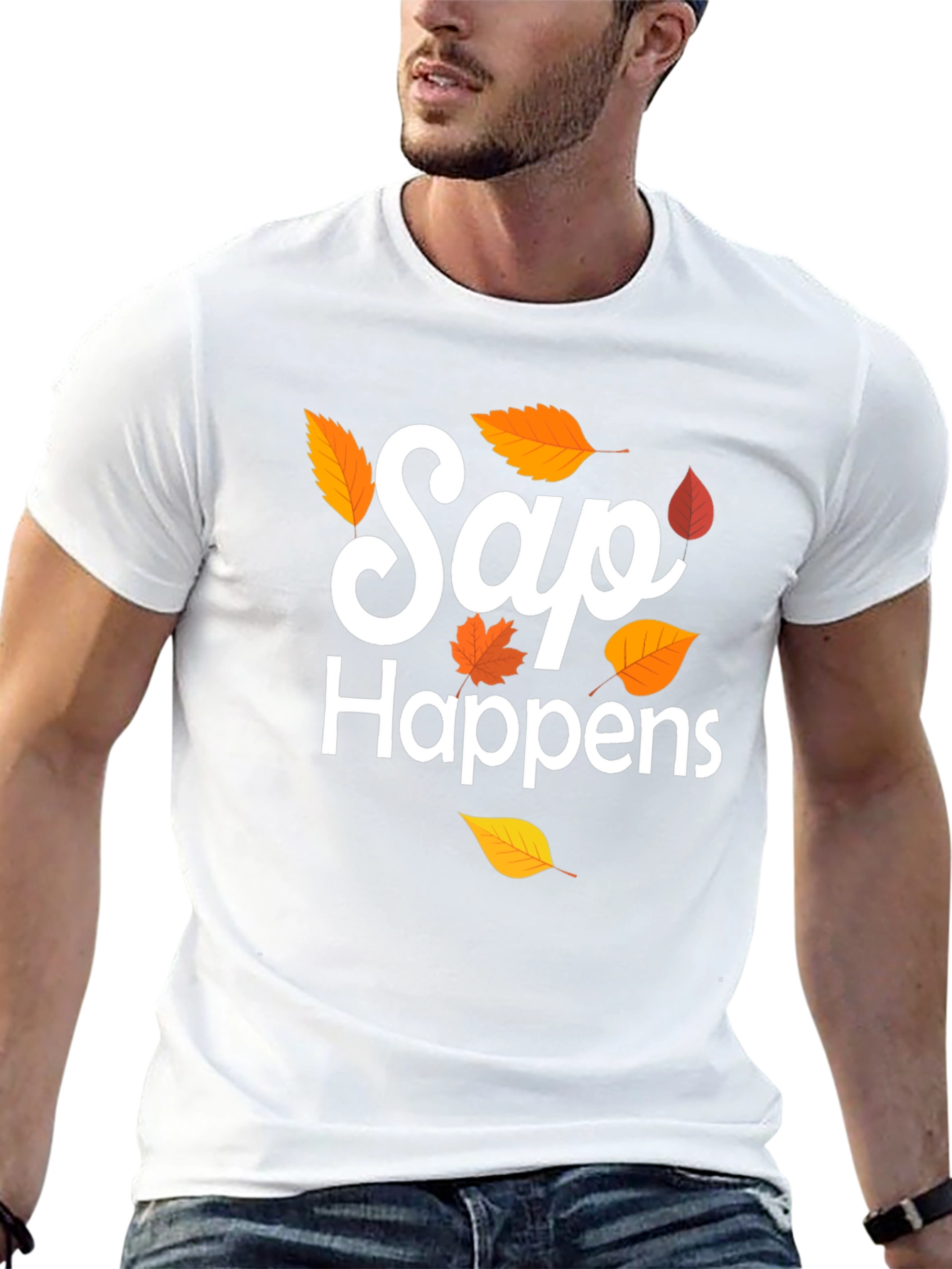 Black Sap Happens T-Shirt, Fall Design view 13