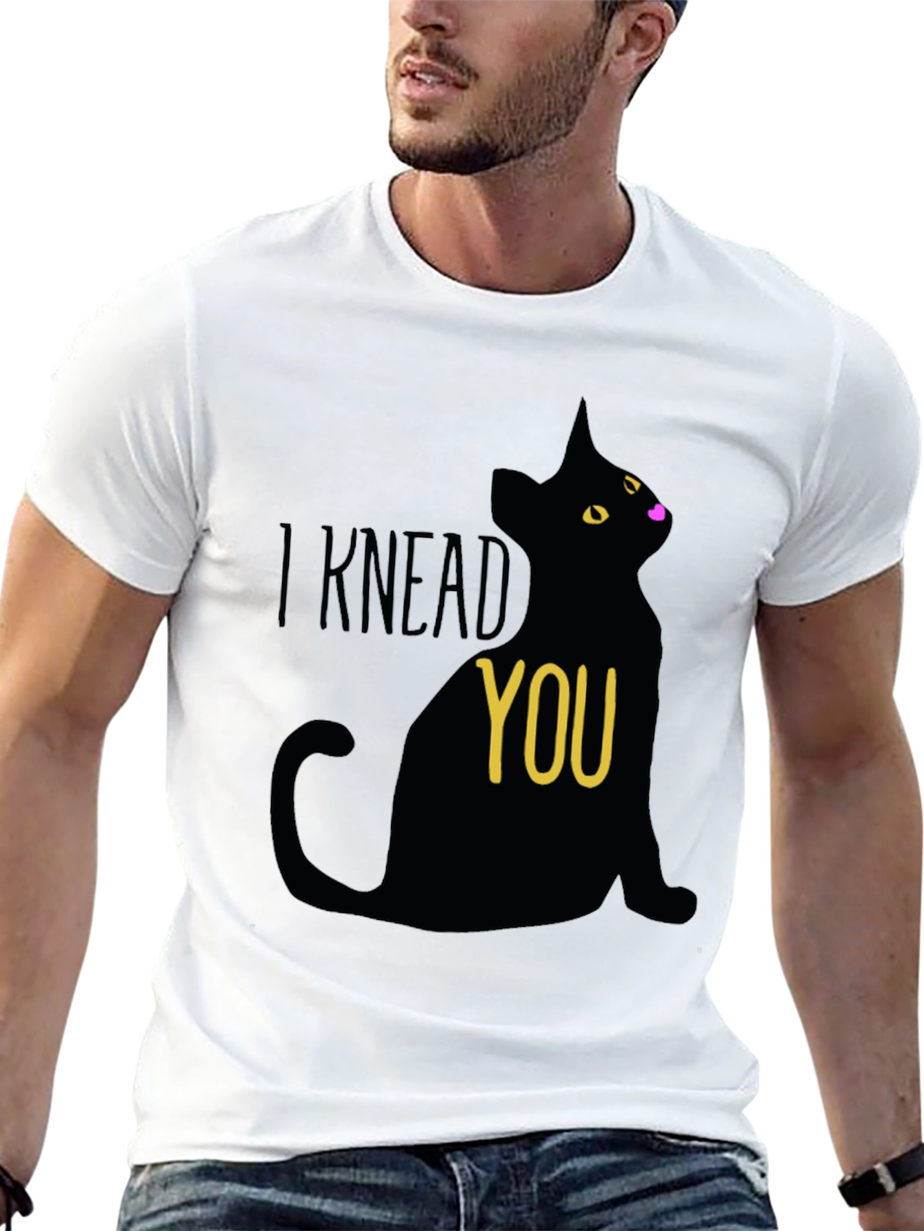 Black I Knead You Black Cat Graphic Tee view 13