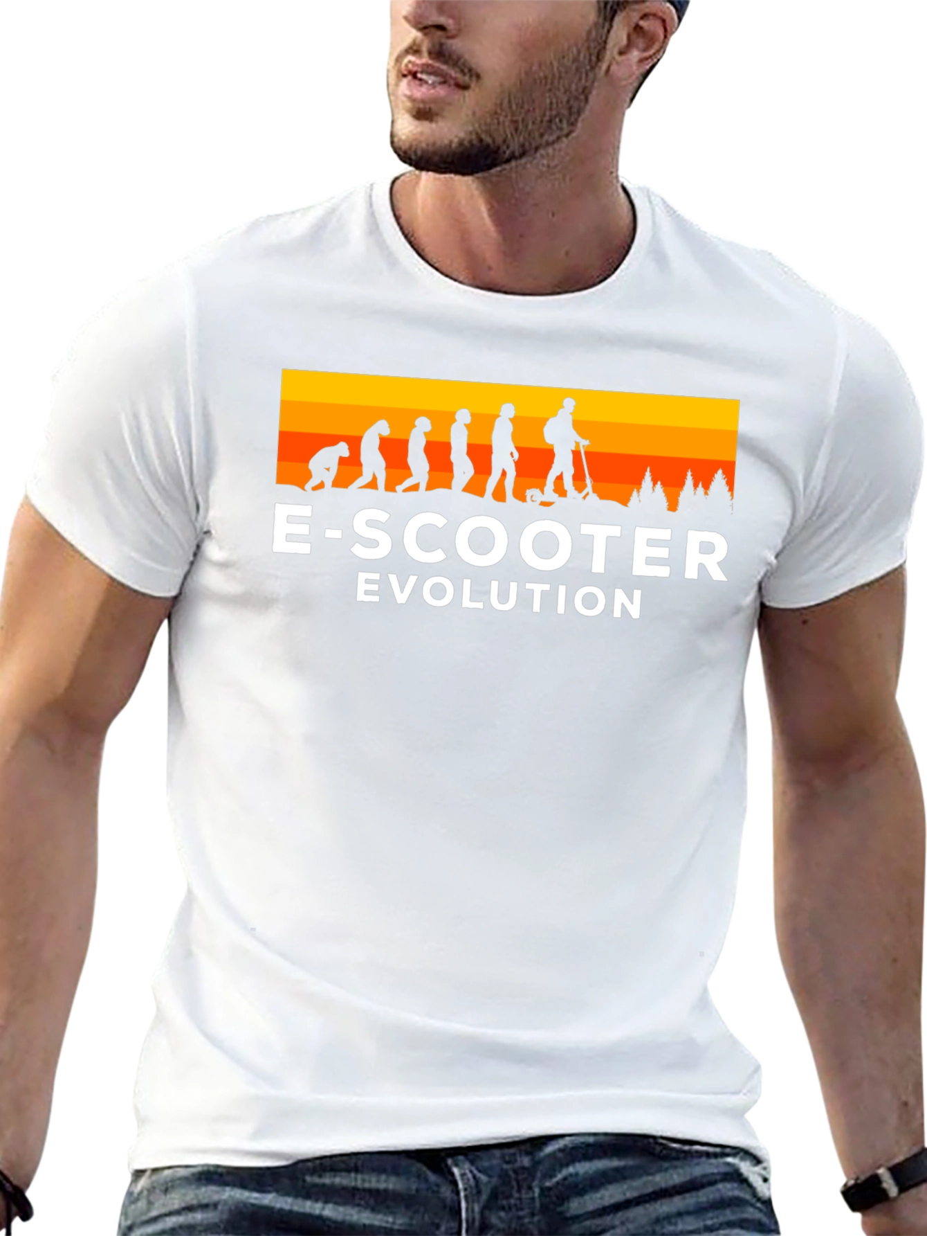 Black E-Scooter Evolution T-Shirt - Ride into the Future! view 13