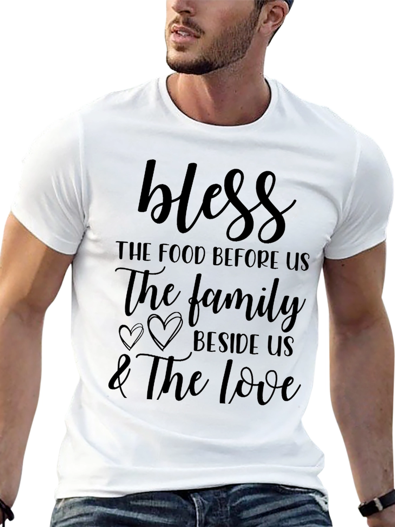 Black Bless The Food Family Love Graphic Tee view 13