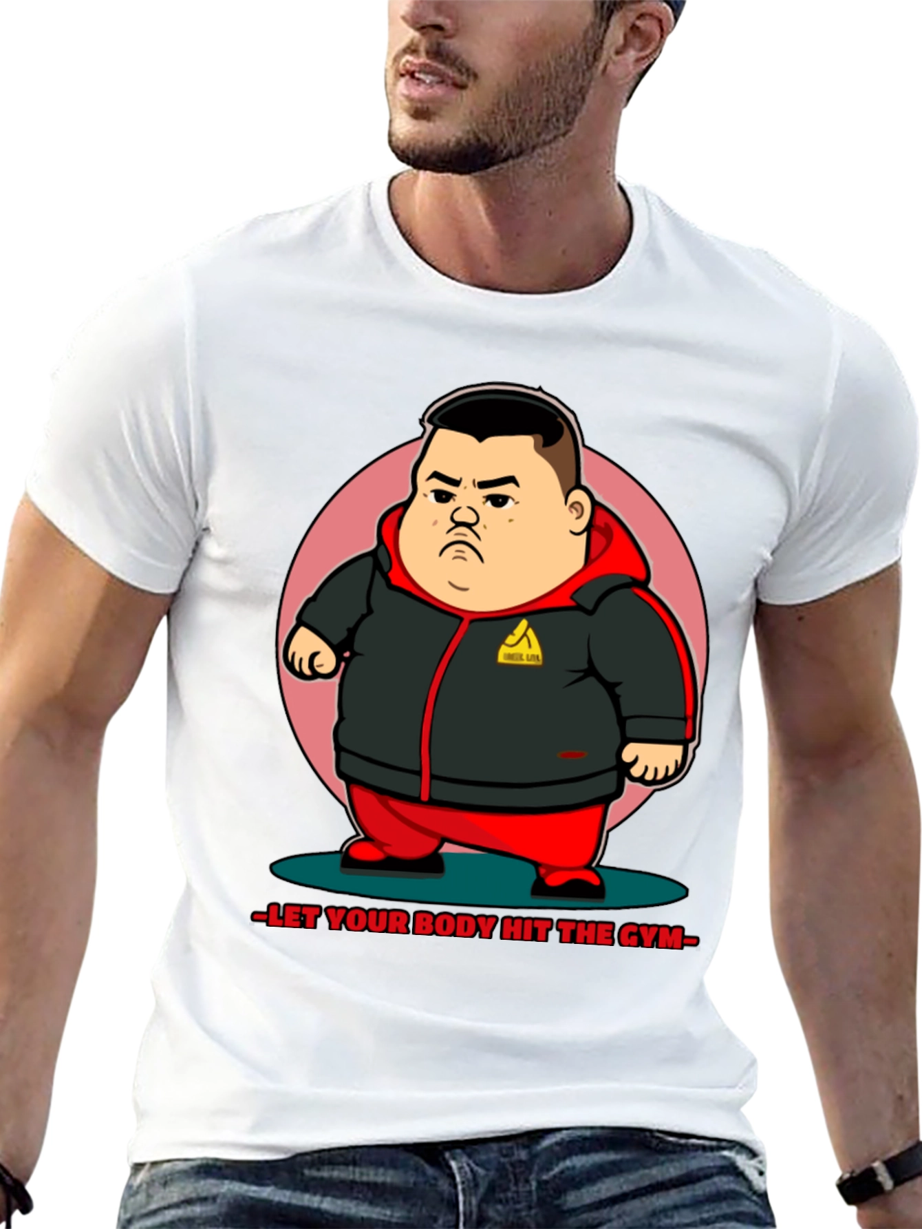 Black Hit the Gym Graphic Tee - Men's Black T-Shirt view 13