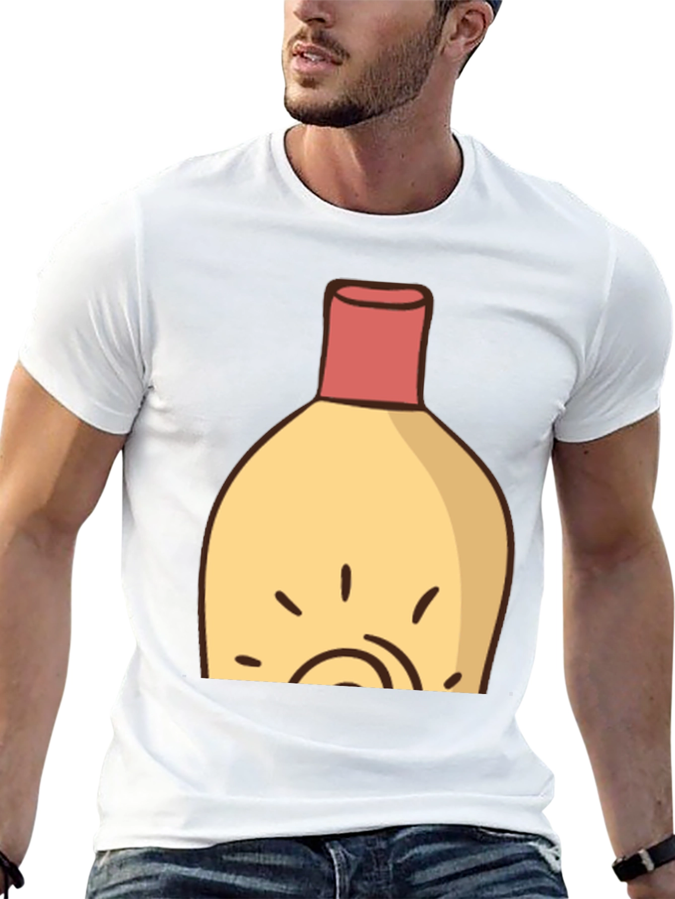 Black Cartoon Lotion Bottle Graphic Tee - Unisex view 13