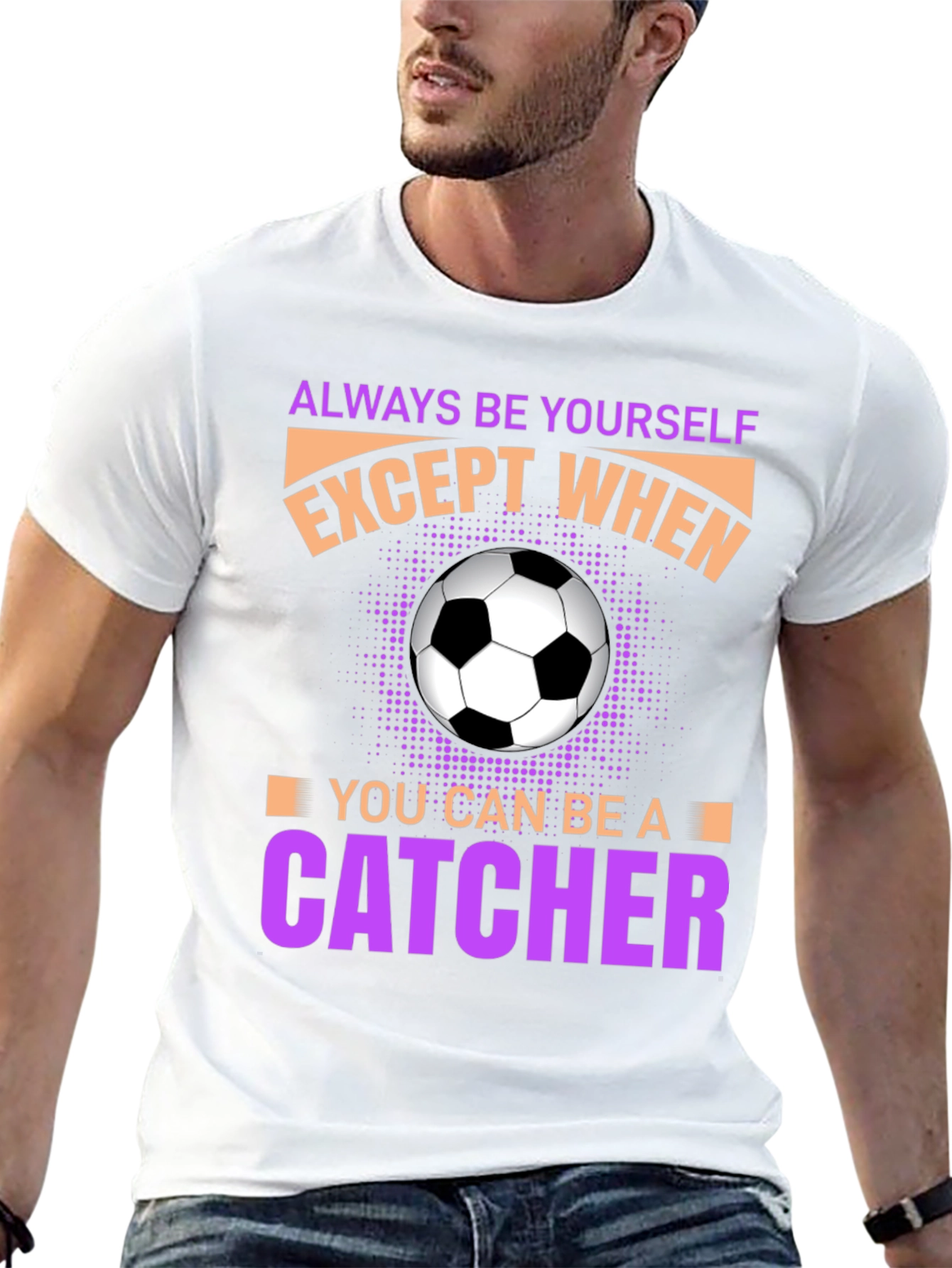 Black Always Be Yourself Unless Catcher T-Shirt view 13