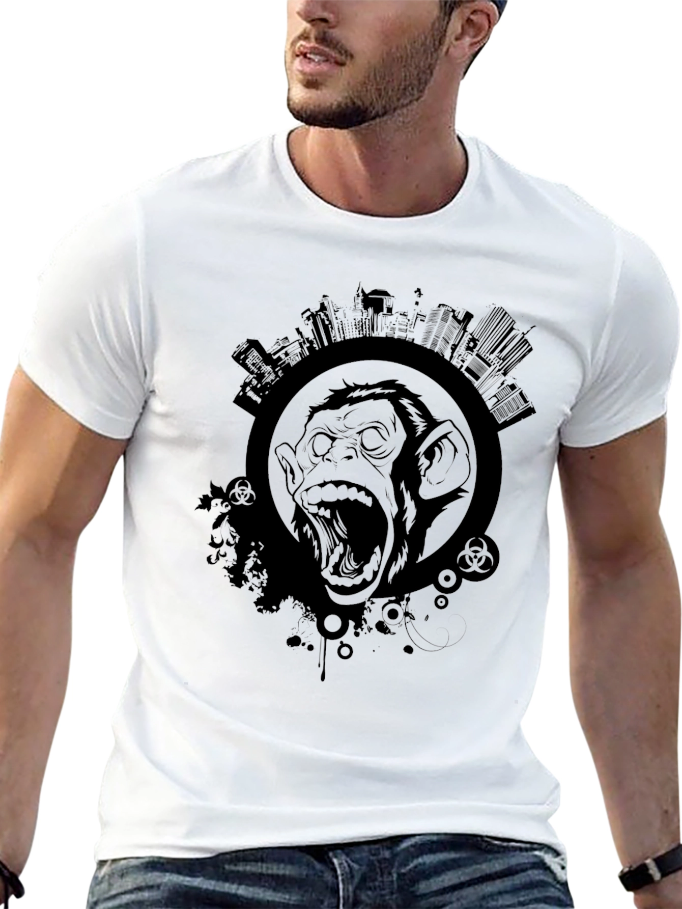 Black Urban Menace Graphic Tee view 13