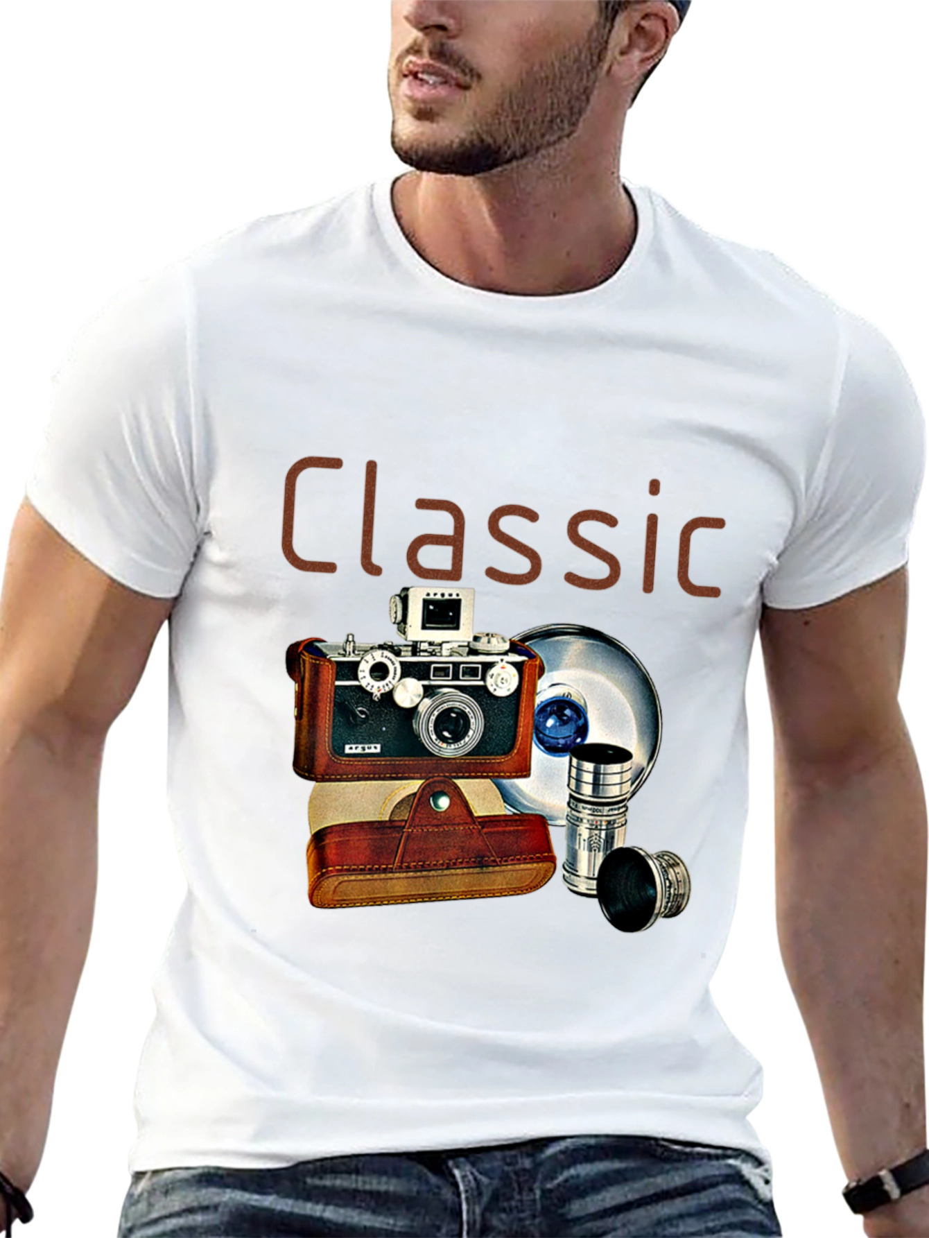 Black Classic Camera Graphic T-Shirt view 13