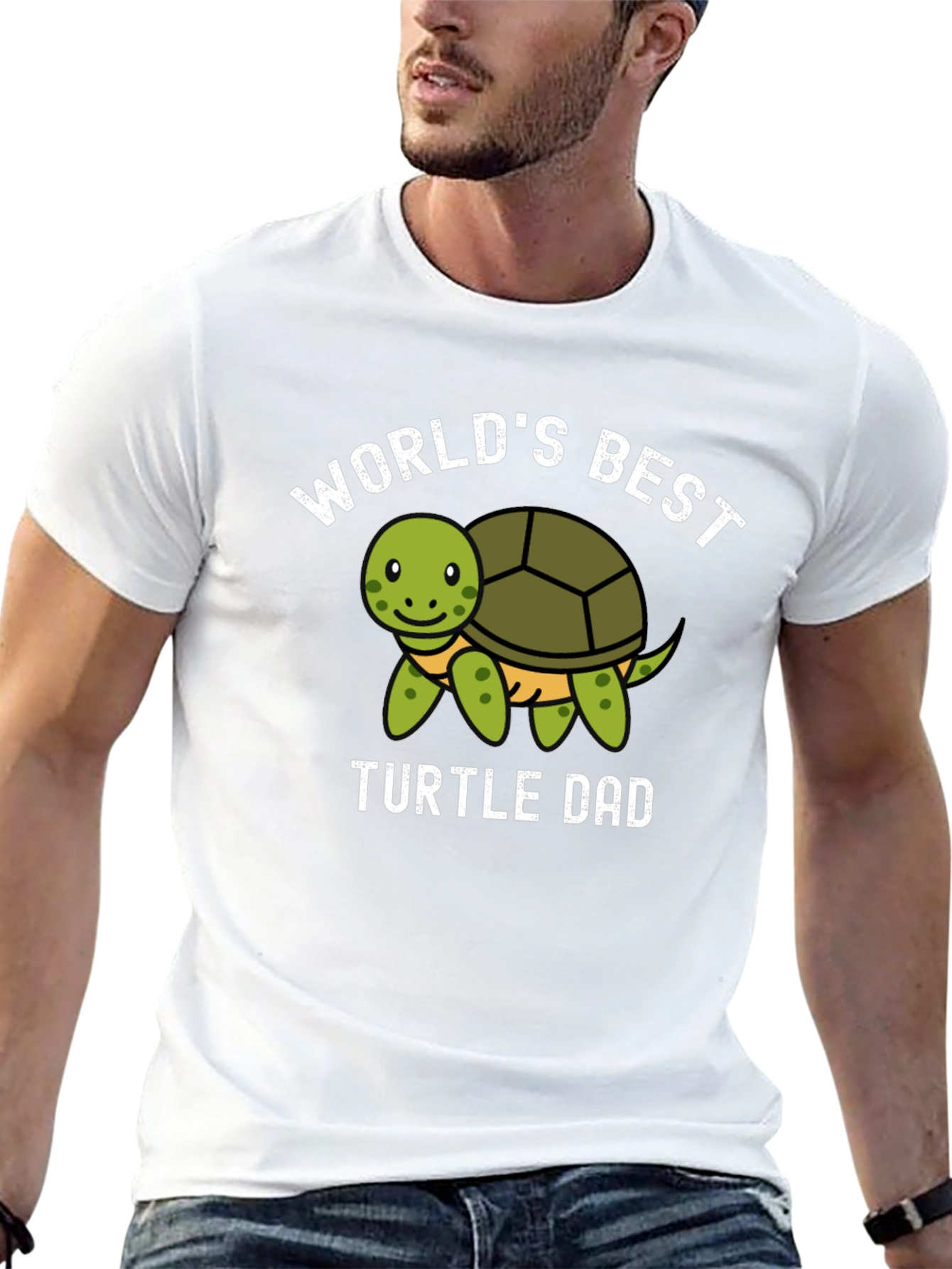 Black World's Best Turtle Dad Graphic T-Shirt view 13