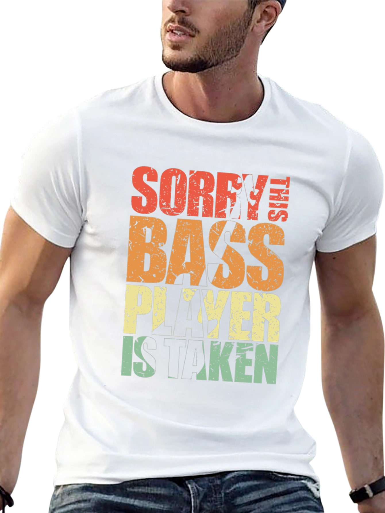 Black Sorry This Bass Player is Taken T-Shirt view 13