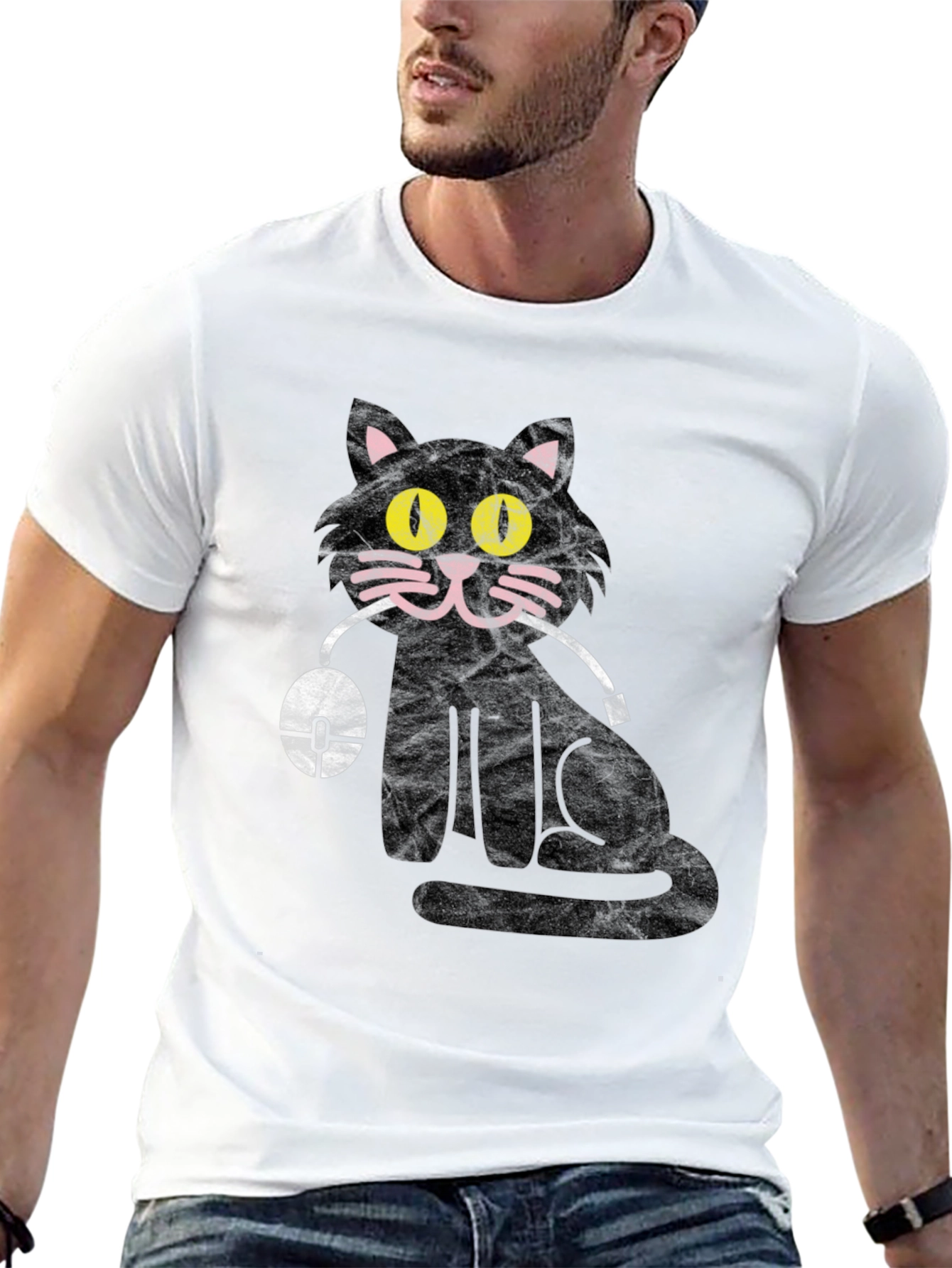 Black Cat Got Your Mouse Graphic Tee view 13