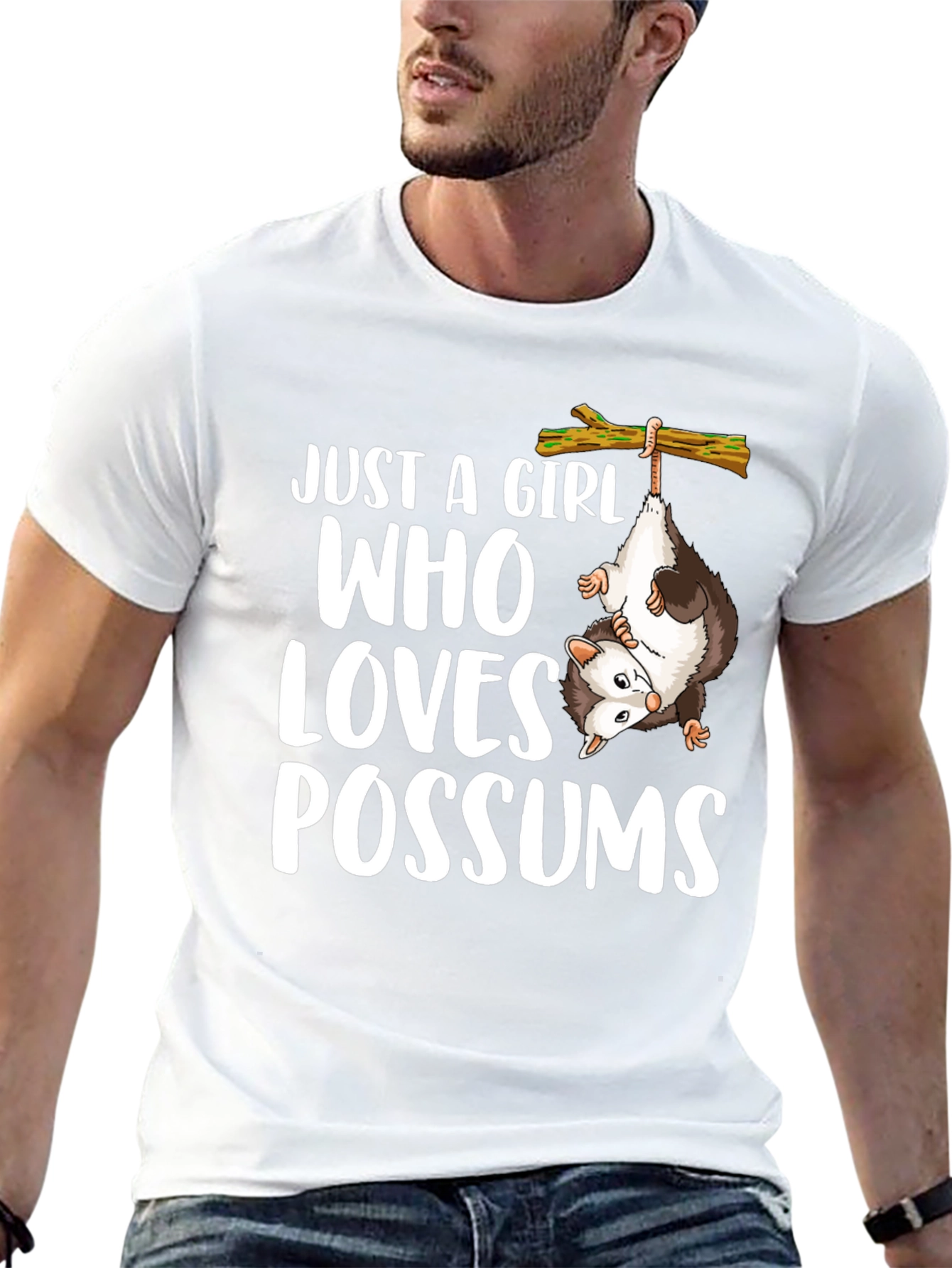 Black Just a Girl Who Loves Possums Graphic Tee view 13