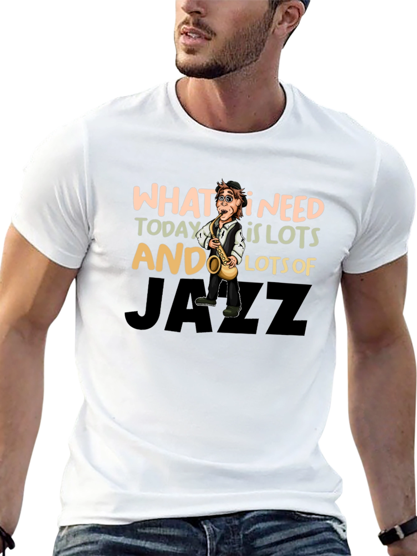 Black Jazz Music T-Shirt - What I Need Today view 13