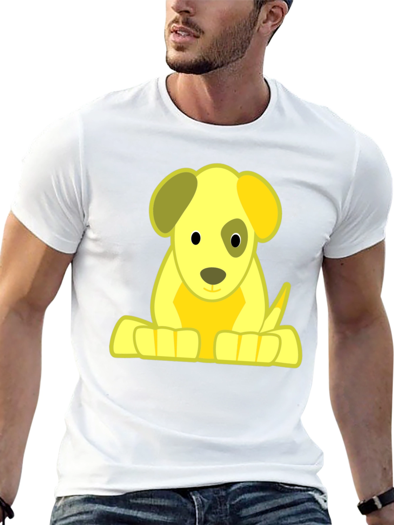 Black Cartoon Puppy Graphic T-Shirt view 13