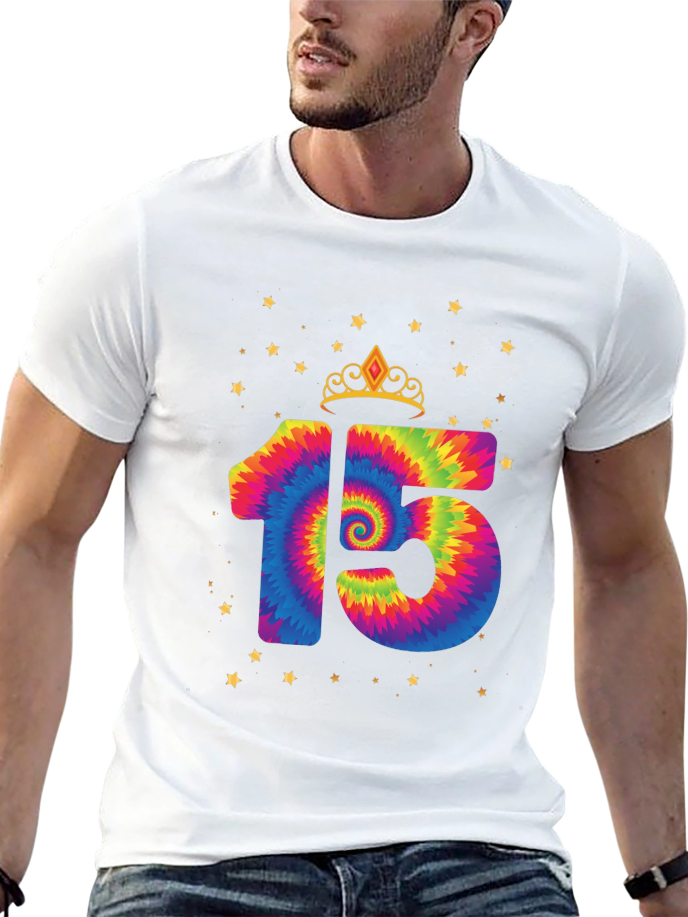 Tie Dye 15th Birthday T-Shirt - 13