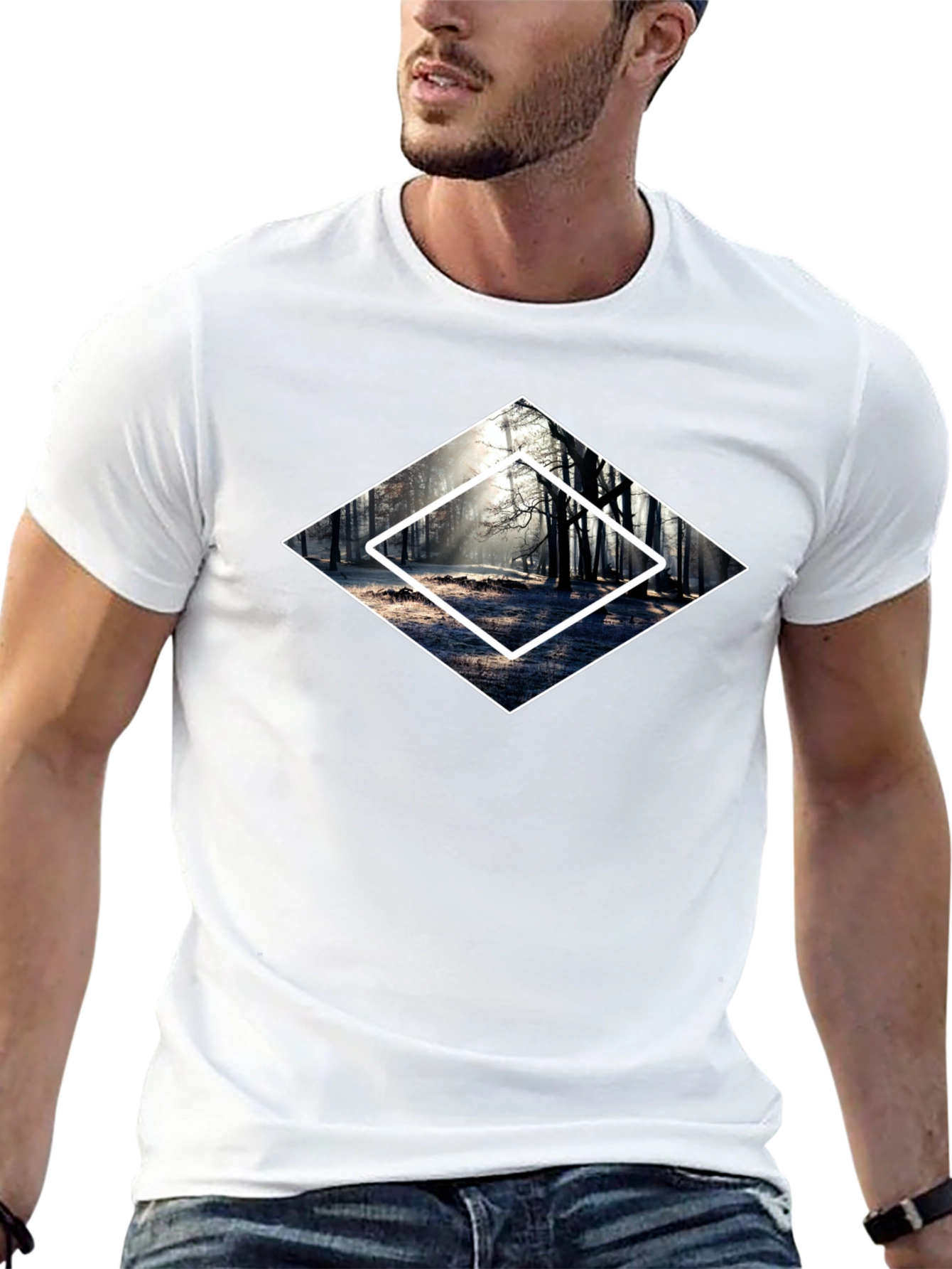 Black Diamond Forest Graphic Tee - Men's Black T-Shirt view 13