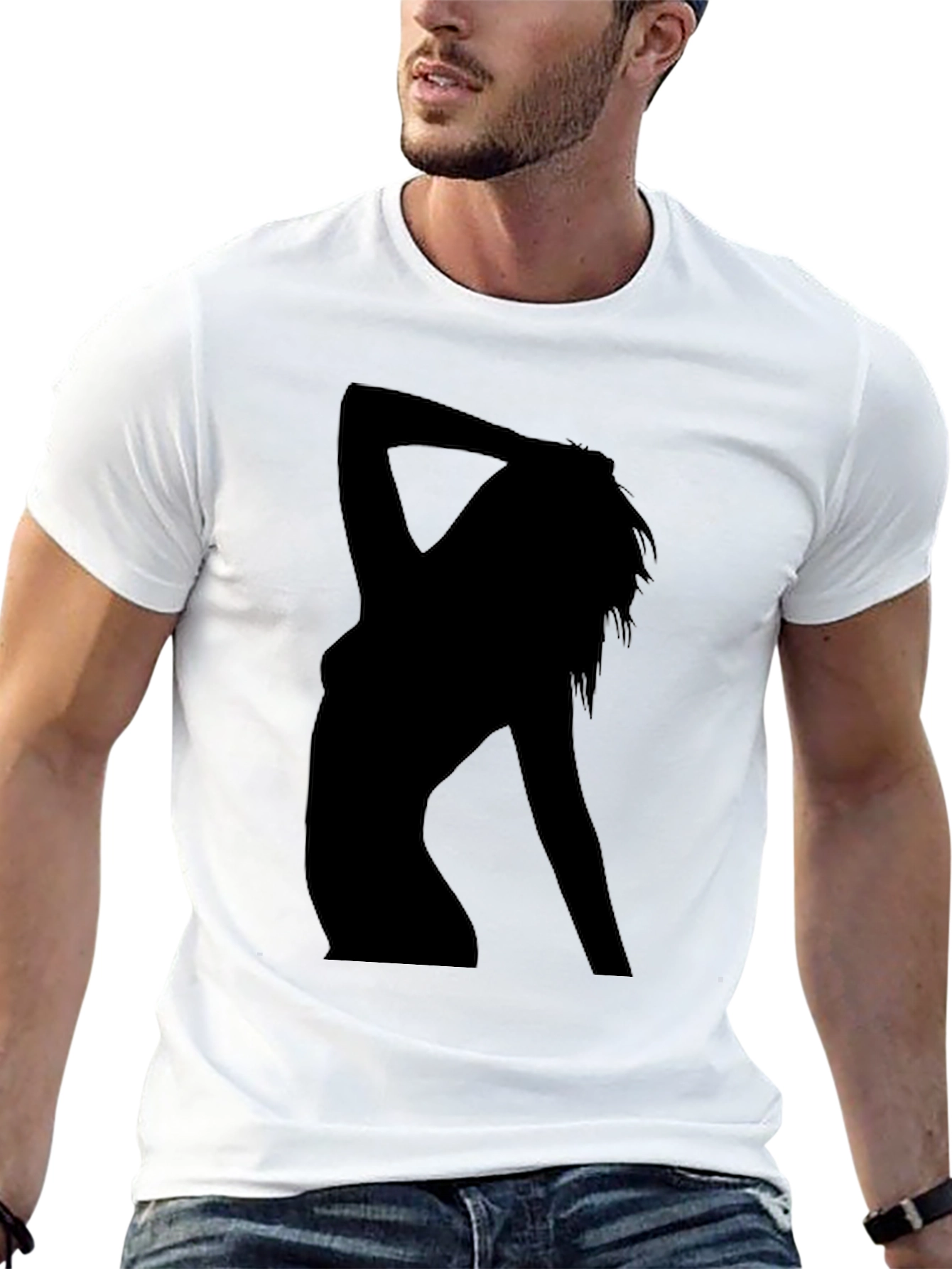 Black Silhouette Graphic Tee - Black view 13