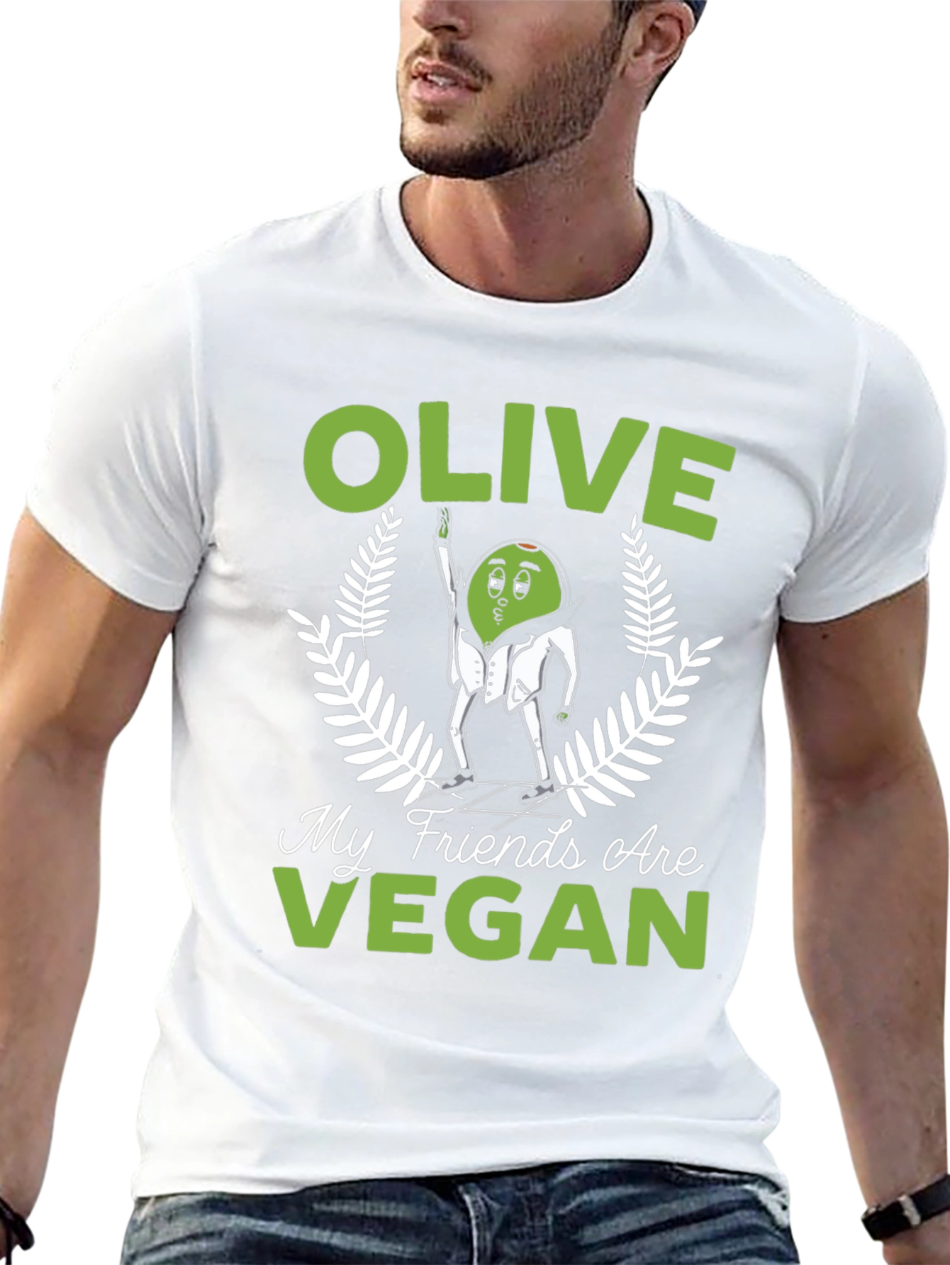 Black Olive My Friends Are Vegan Funny Graphic Tee view 13