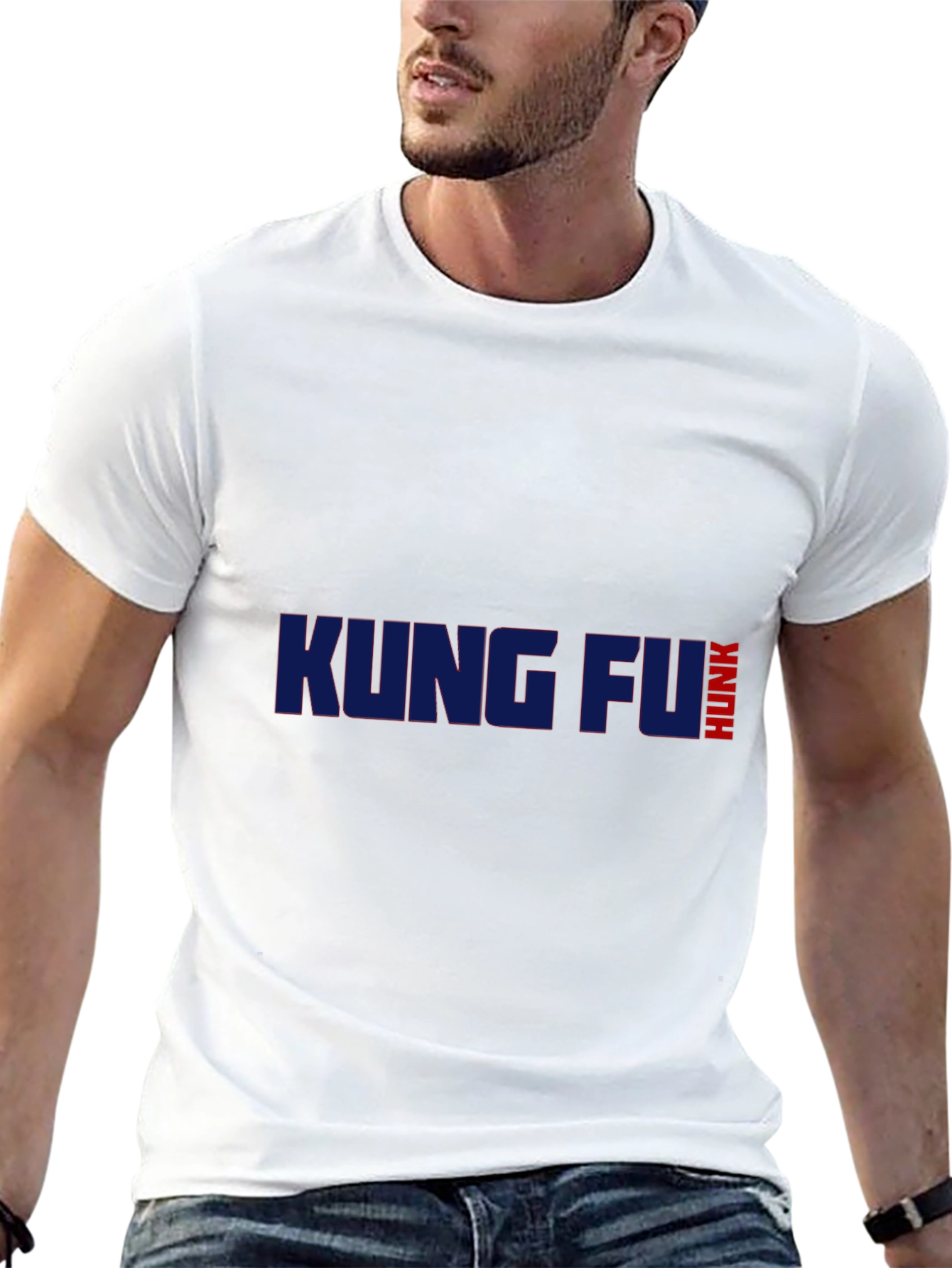 Black Kung Fu Hunk Graphic Tee - Soft Cotton Blend view 13