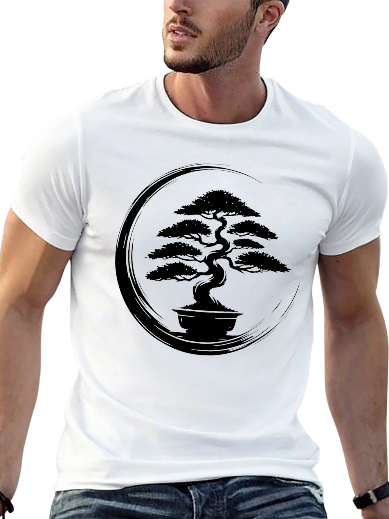 Black Bonsai Tree Graphic Tee - Zen Style view 13